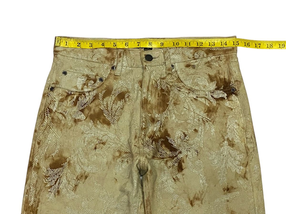 If Six Was Nine Yoshiyuki konishi Gold Paisley Pattern Denim Pants Size US 30 / EU 46 - 12 Thumbnail