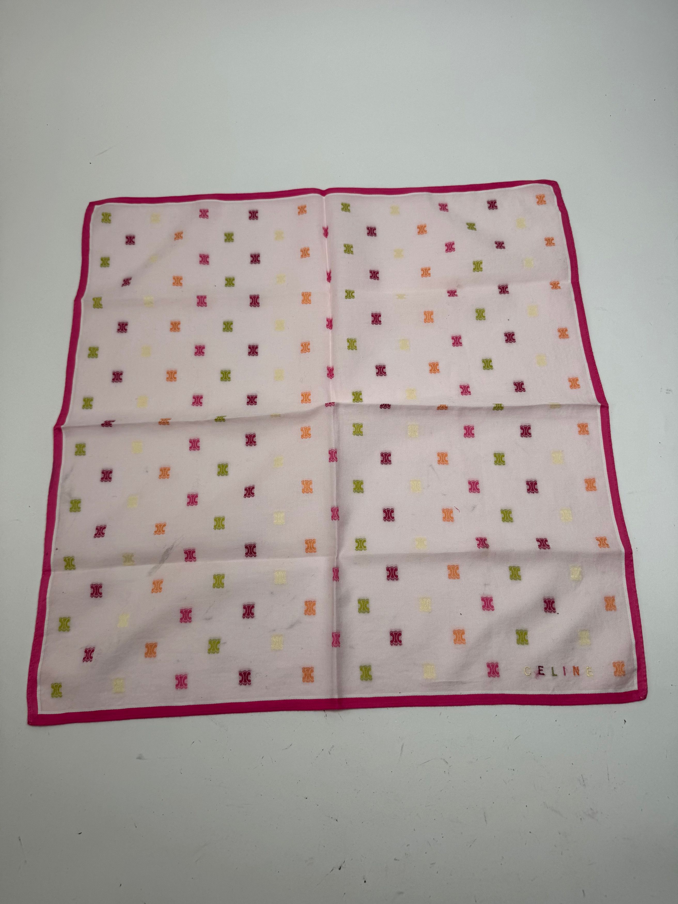 Celine Vintage Scarf Triomphe Pink Size ONE SIZE - 1 Thumbnail