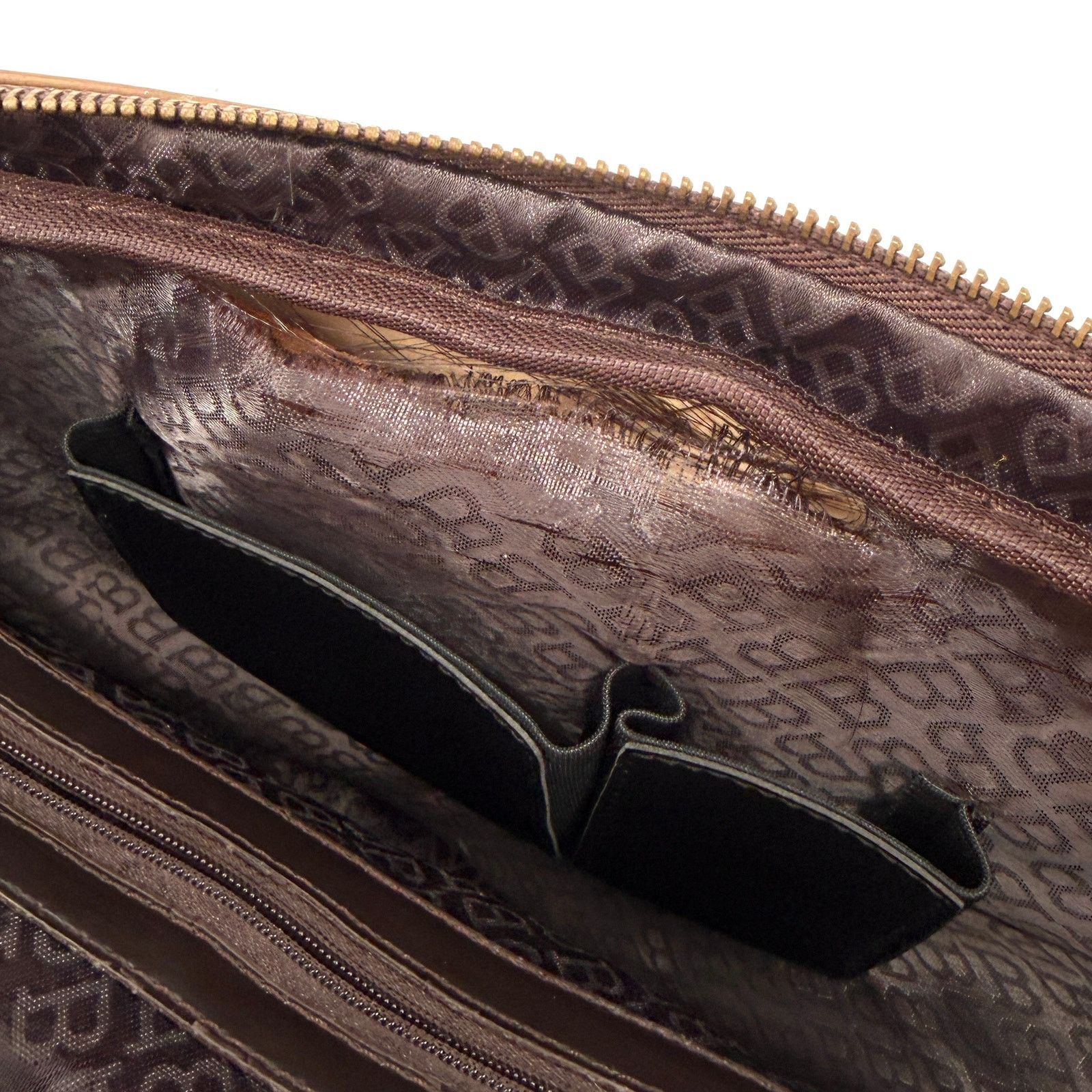 Bally Tan Grade High Leather Canvas Satchel Briefcase Laptop Bag Size ONE SIZE - 8 Thumbnail