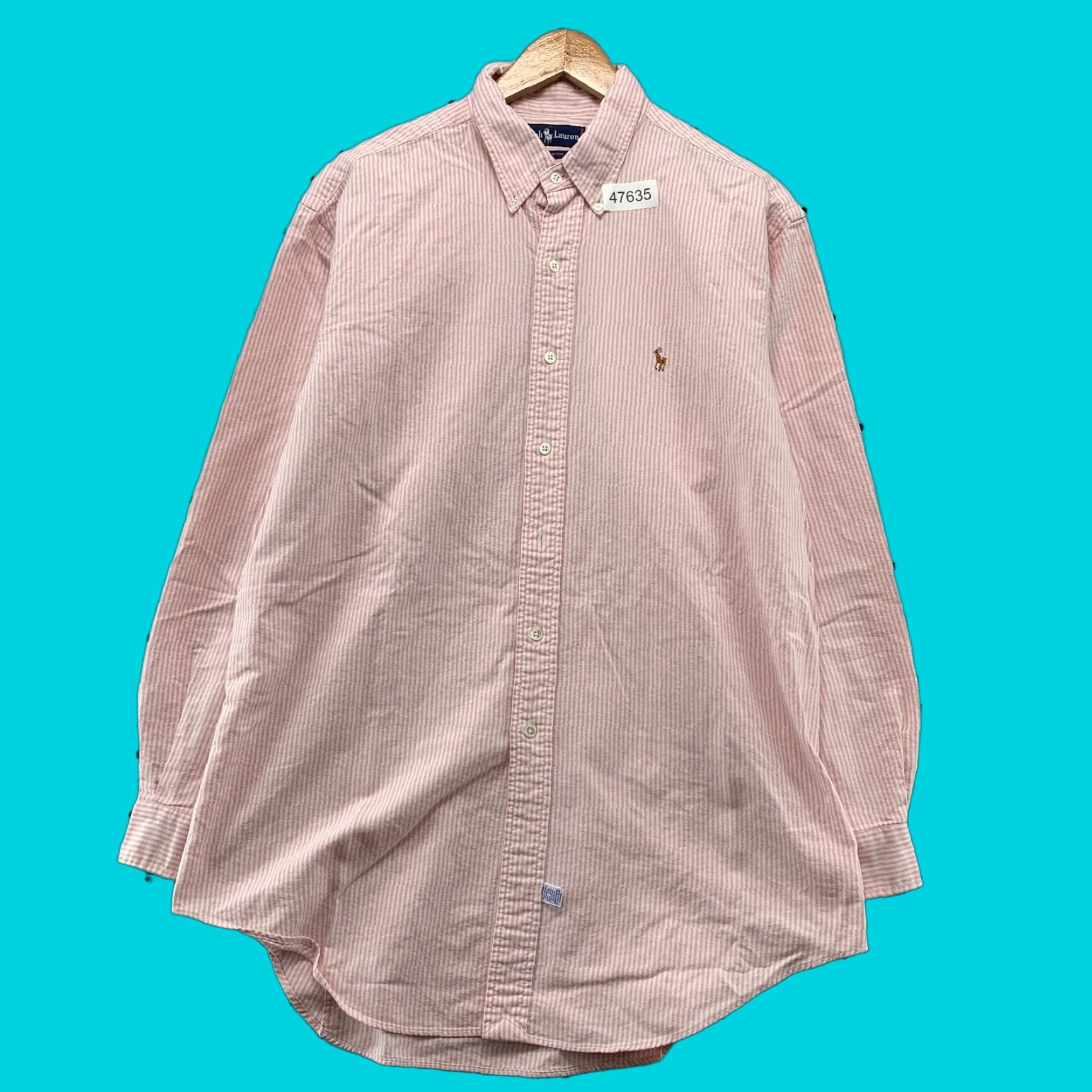Ralph Lauren Ralph Lauren Button-Up Shirt Mens 2XL Pink Striped Button-Down Casual 17 34 Vintage? Actually Vintage is No in specs so skip Size US XXL / EU 58 / 5 - 1 Thumbnail