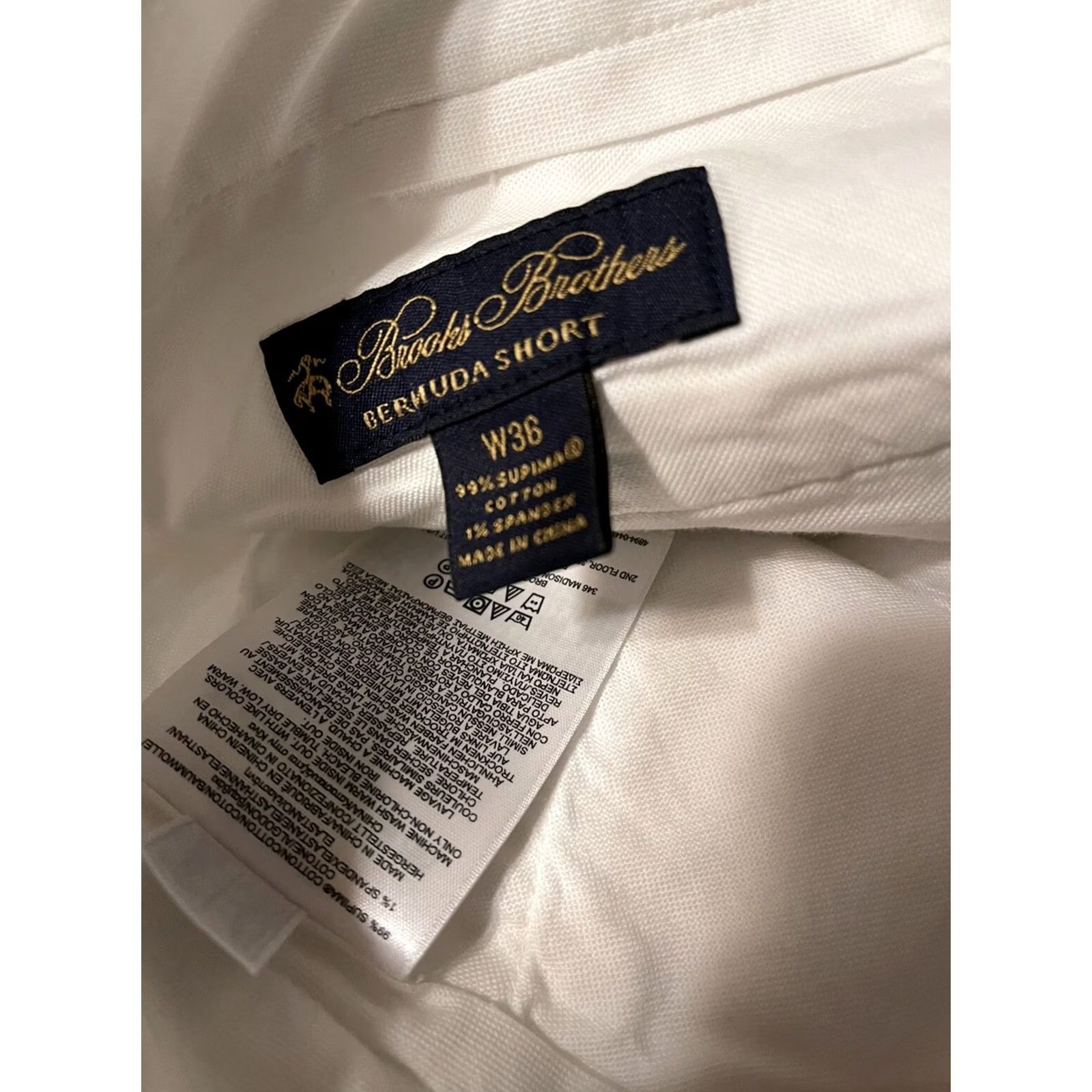 Brooks Brothers Brooks Brothers Bermuda Shorts White Geometric Floral Chino Mens 36 Size US 36 / EU 52 - 4 Thumbnail