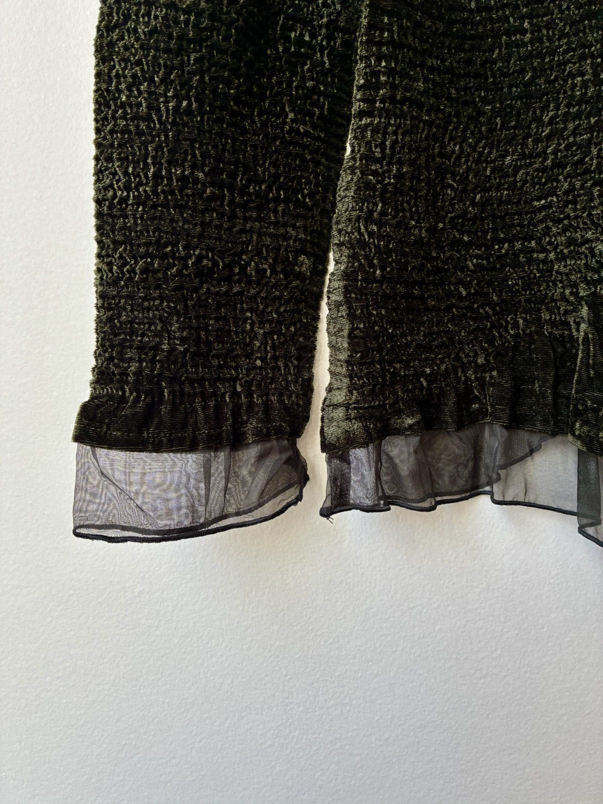 Pleats Please Issey Miyake Yoshiki Hishinuma Rare Vintage Velvet Lace Fringe Cardigan Size M / US 6-8 / IT 42-44 - 20 Thumbnail