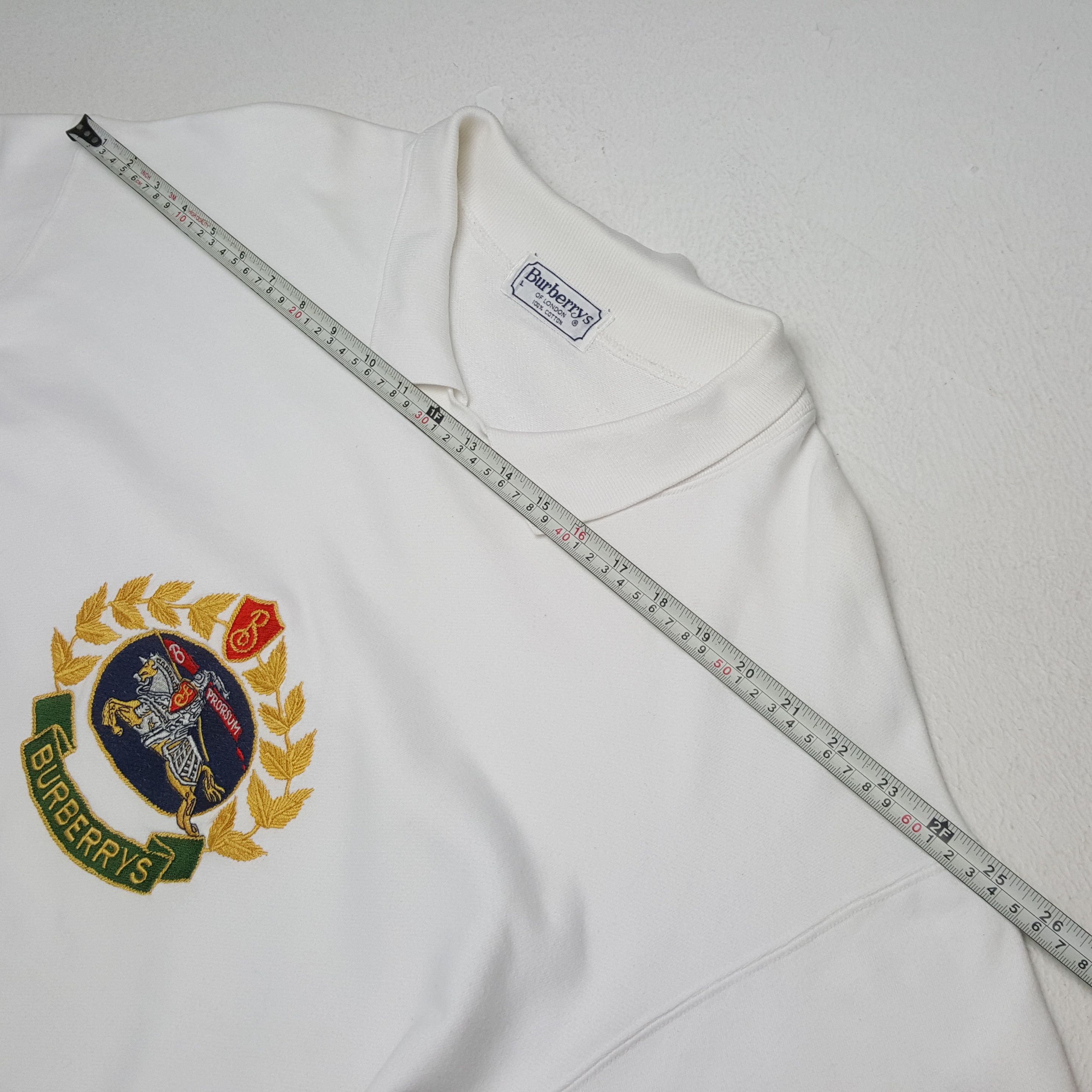 Burberry × Vintage Vintage BURBERRY'S Fashion Brand Embroidery Logo Sweatshirts Size US L / EU 52-54 / 3 - 4 Thumbnail