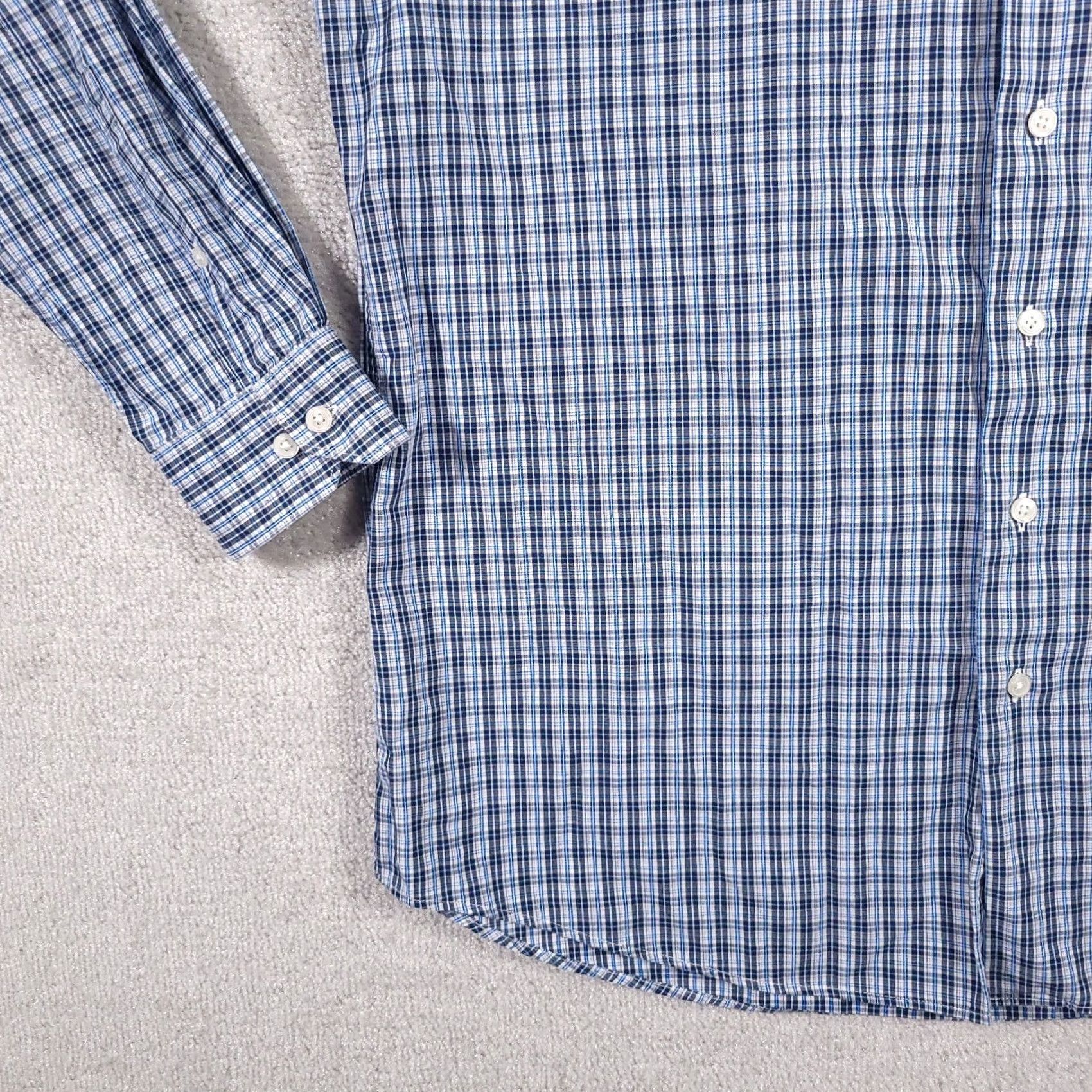 Apt. 9 Apt 9 Button Up Shirt Mens XLT Tall Blue Collared Check Pattern Long Sleeve Size US XL / EU 56 / 4 - 5 Thumbnail
