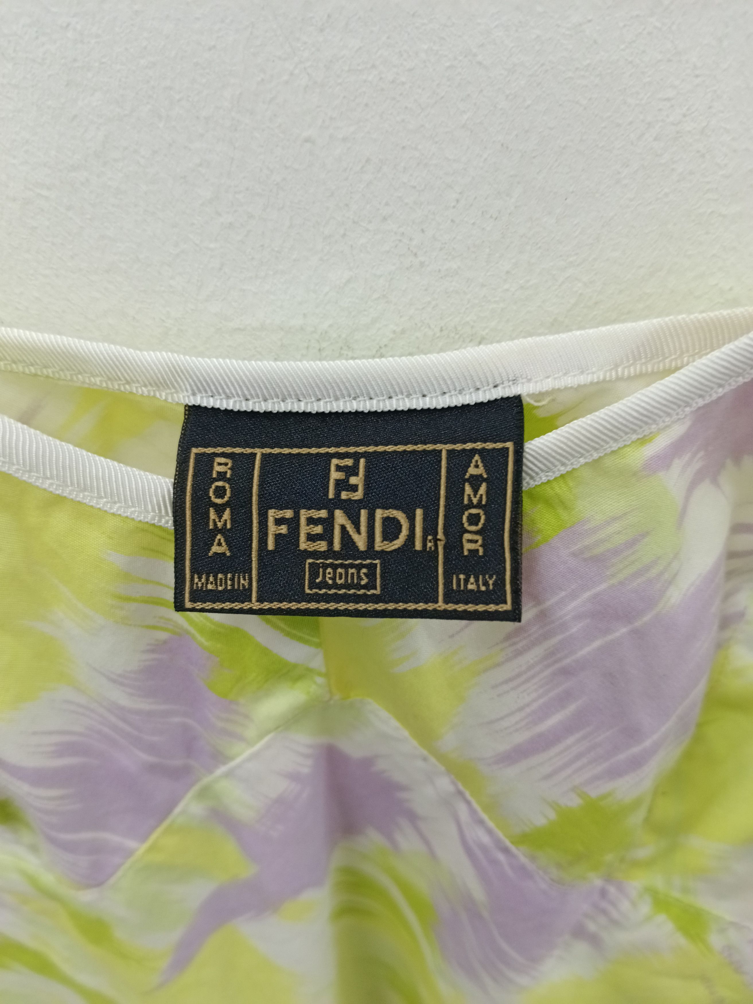 Fendi FENDI JEANS Abstract Brushstroke Mini Camisole Dress Size S / US 4 / IT 40 - 5 Thumbnail