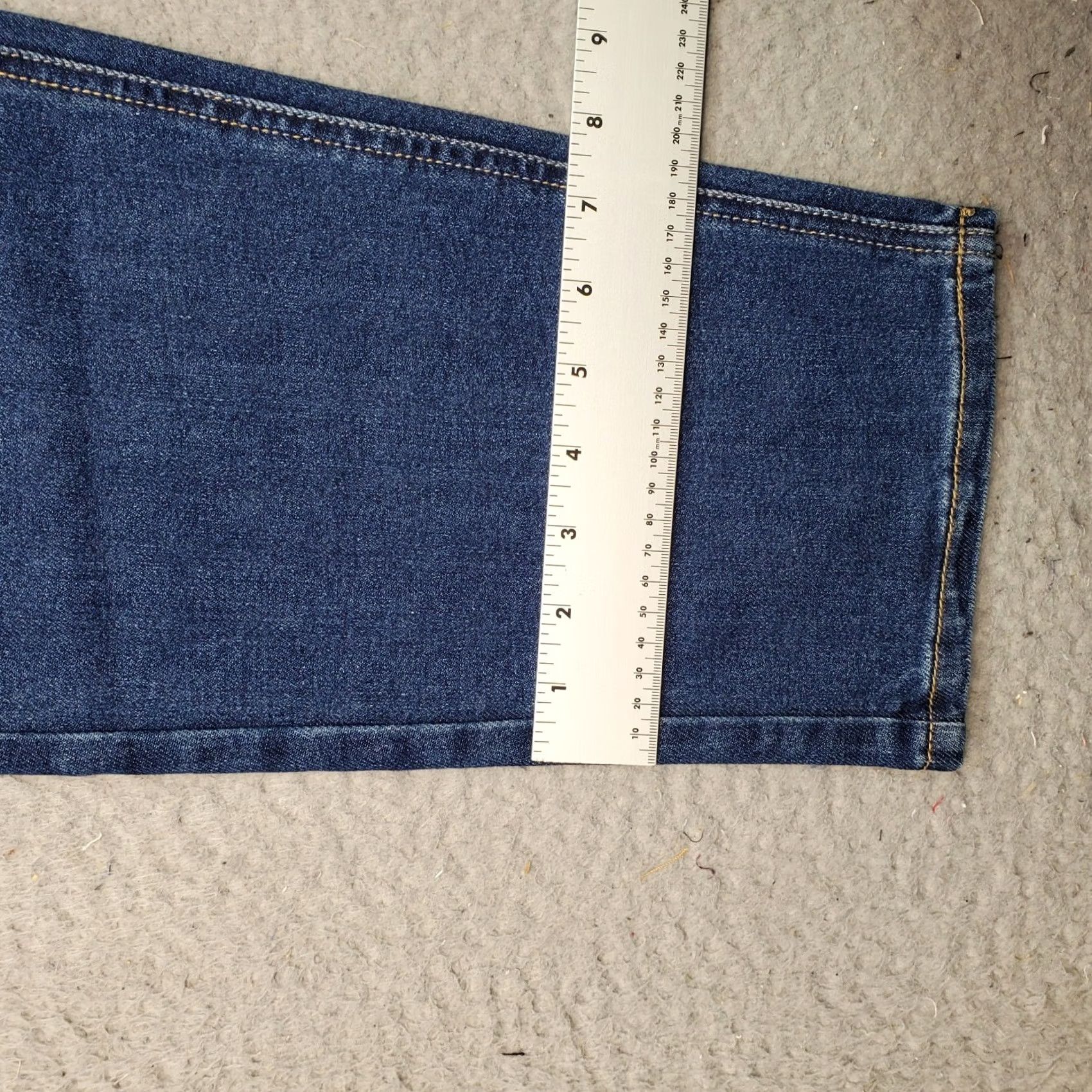 Vintage Seven7 Jeans Womens 12 Blue Denim Stretch Regular Fit Straight High Rise Jeans Size 34" / US 12 / IT 48 - 5 Thumbnail
