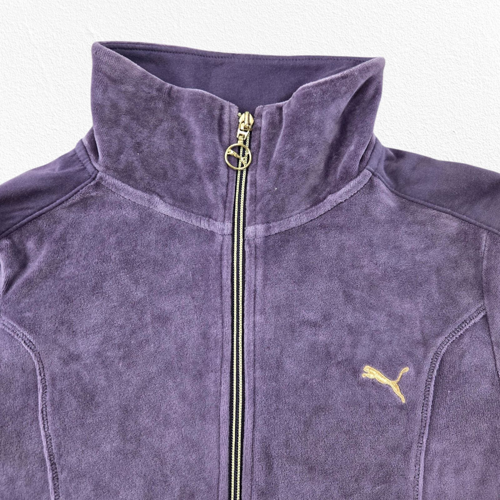Puma Y2K Puma Purple Velour Track Jacket Size Medium Size M / US 6-8 / IT 42-44 - 3 Thumbnail
