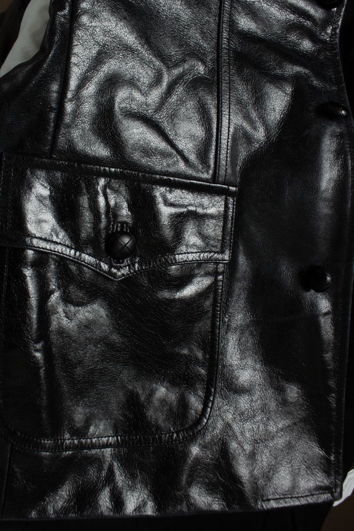 Sankuanz Sankuanz, Black leather distressed jacket Size US M / EU 48-50 / 2 - 7 Thumbnail