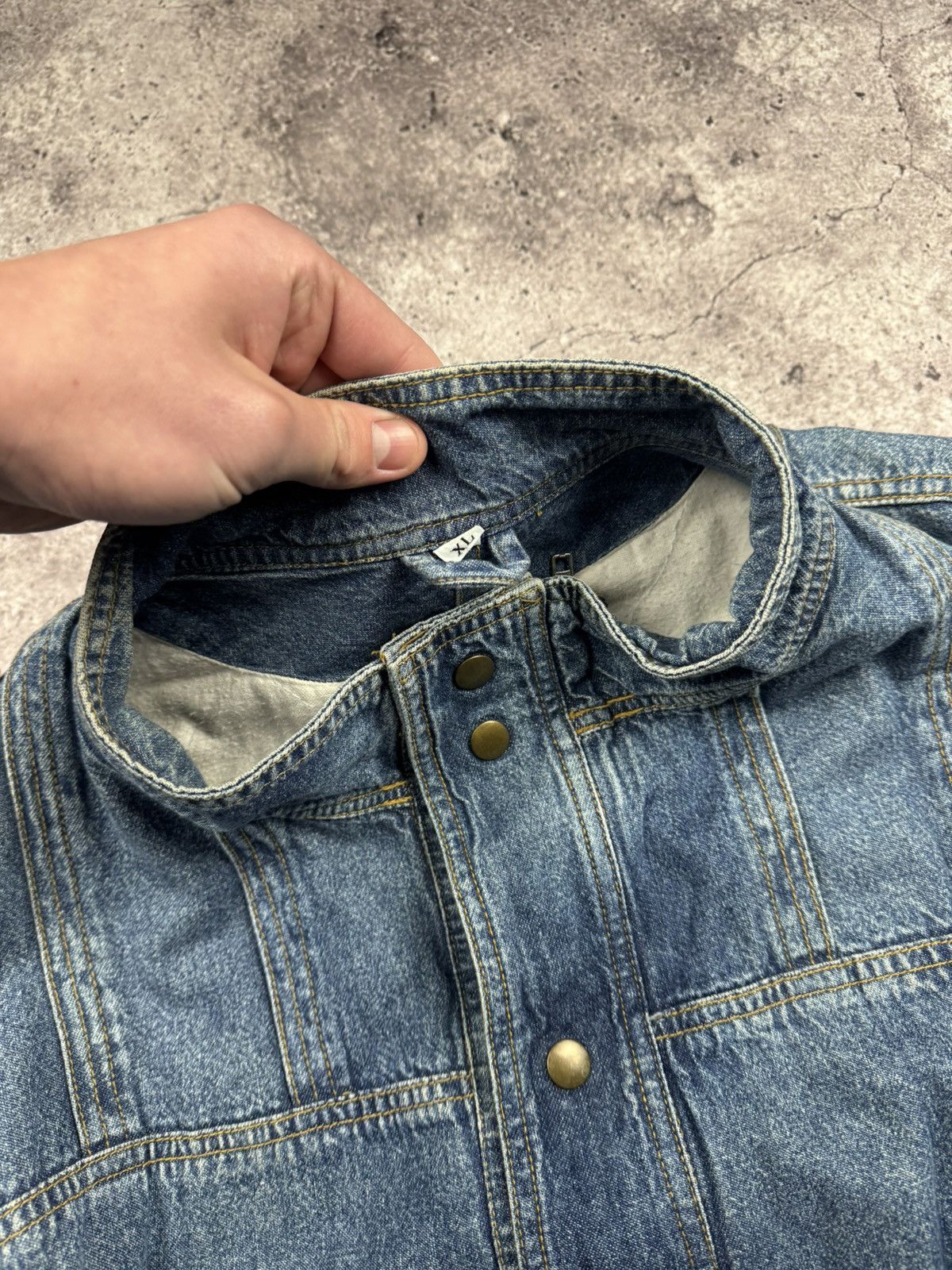 Japanese Brand Vintage Denim Japanesse Bomber Jacket/Vest Pilot Baby Y2K Size US XL / EU 56 / 4 - 6 Thumbnail