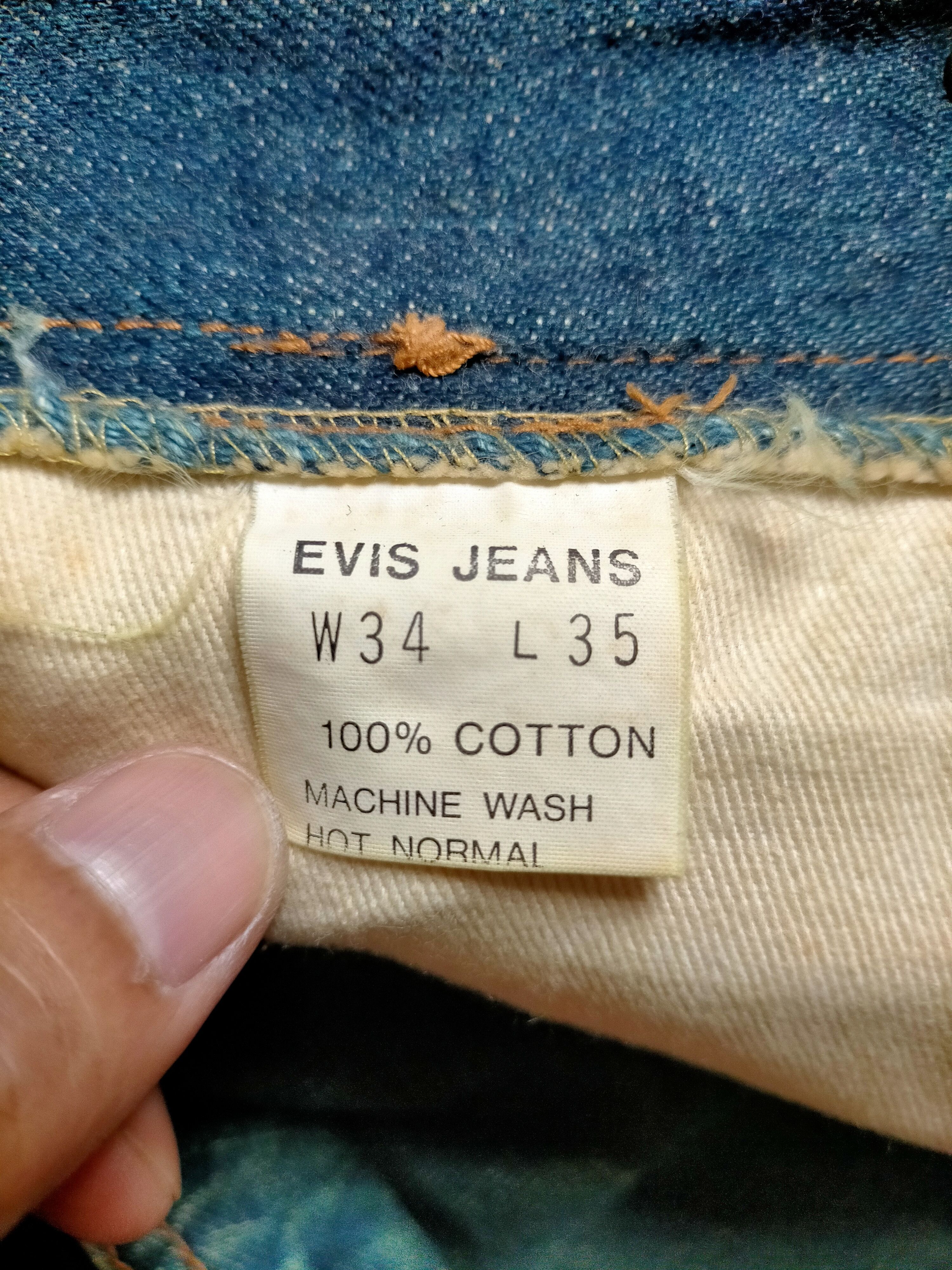 Evisu 🔥Rare Vintage 90s Evis Buckle Back Selvedge Jeans Size US 34 / EU 50 - 21 Thumbnail