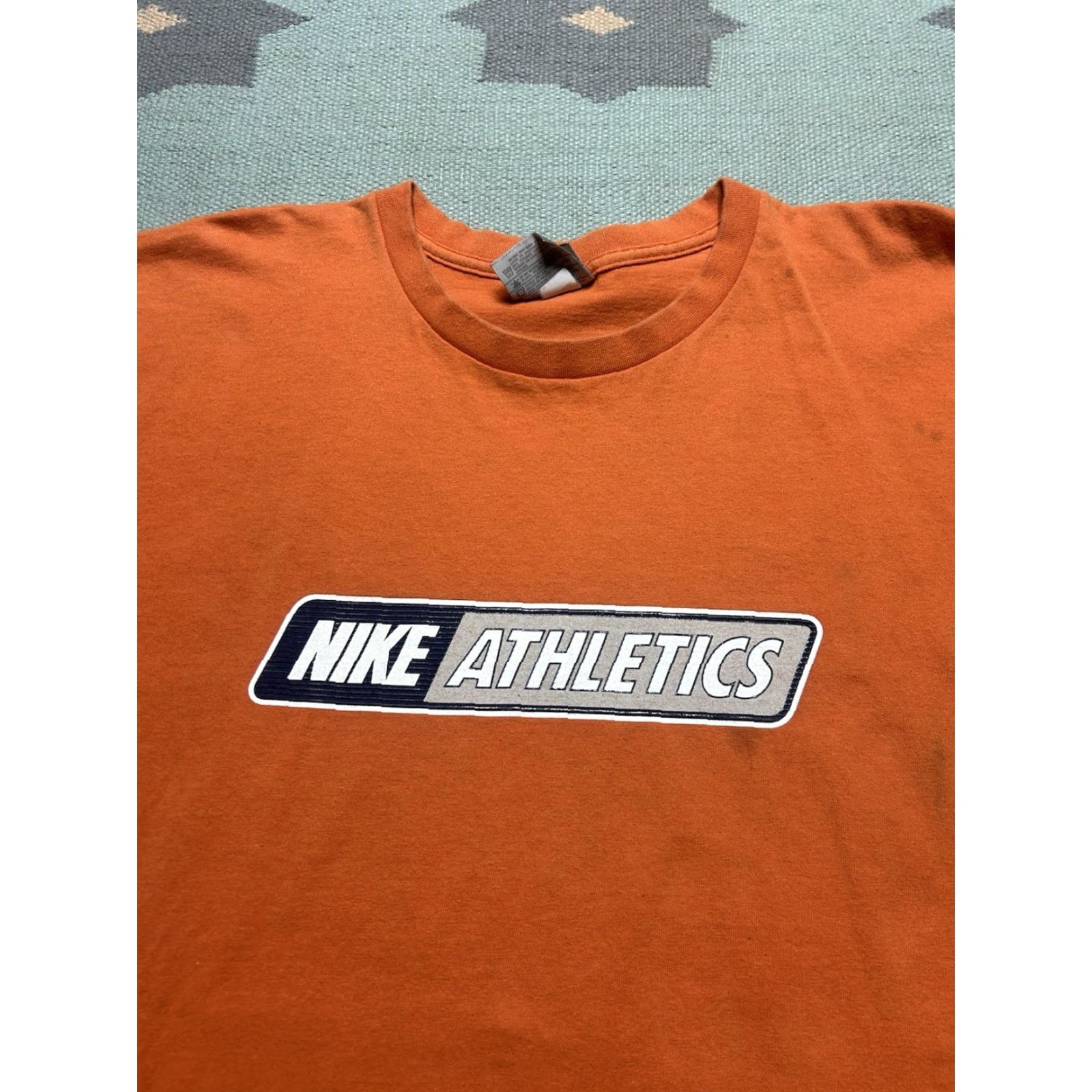 Nike VINTAGE Nike Athletics Logo T-Shirt Orange Sports Adult XXL Logo Clothing Mens Size US XXL / EU 58 / 5 - 3 Thumbnail