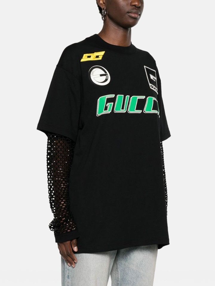 Gucci Gucci Black Layered Cotton T-Shirt Size S / US 4 / IT 40 - 2 Thumbnail