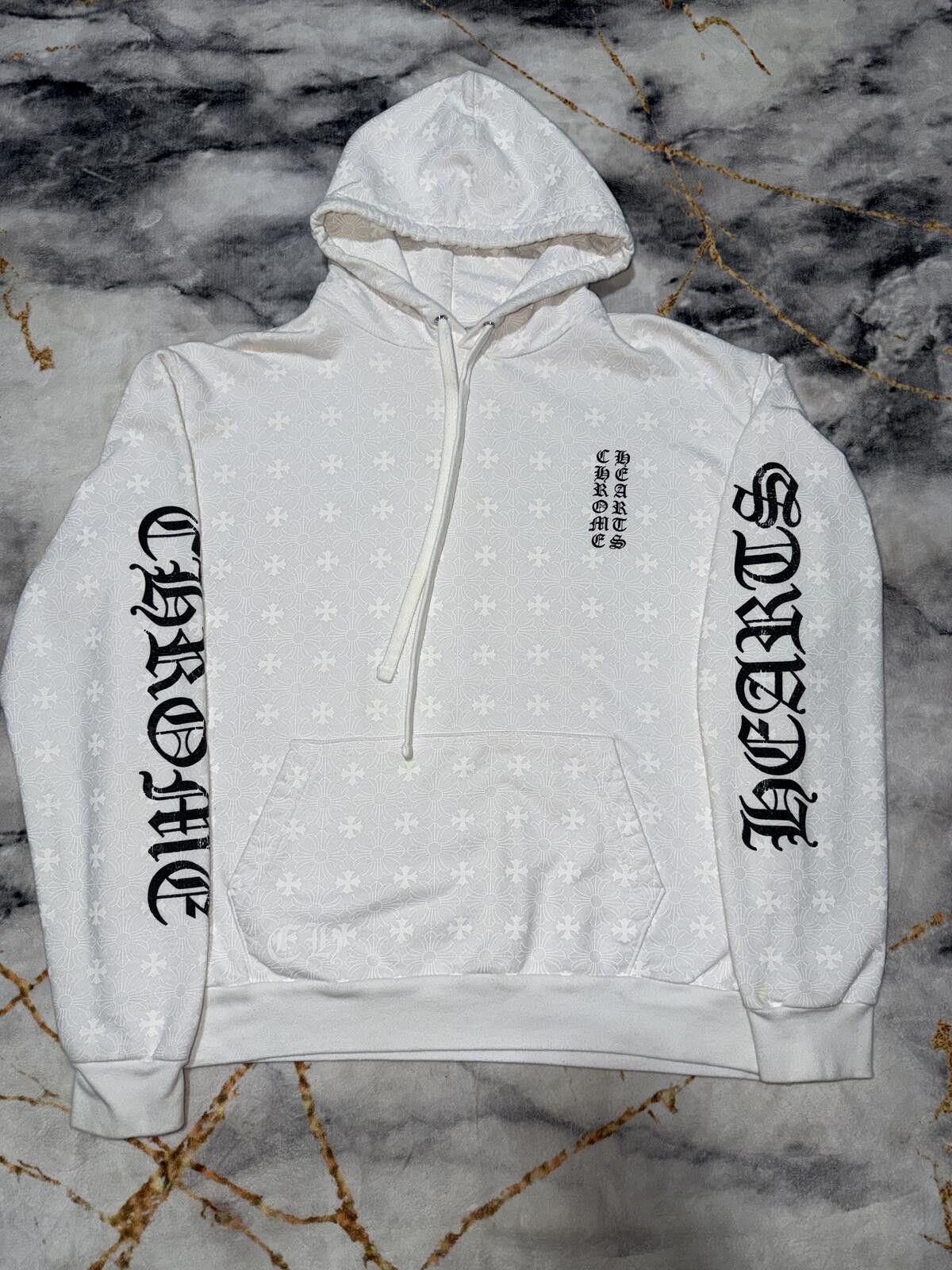 Chrome Hearts Chrome Hearts Reflective Monogram Hoodie White - S Size US S / EU 44-46 / 1 - 2 Thumbnail