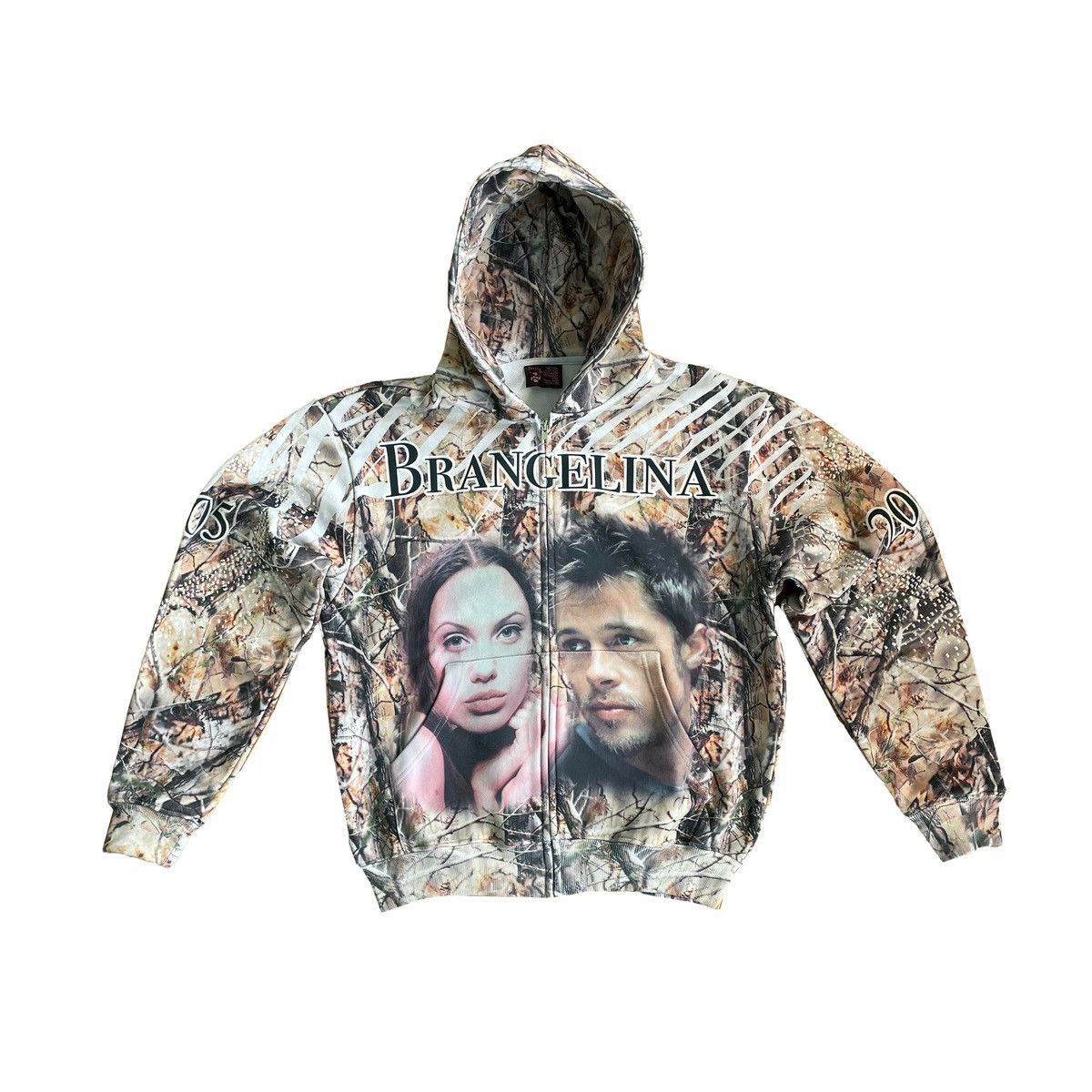 Praying Brangelina Camo Zip Up Hoodie Sweatshirt