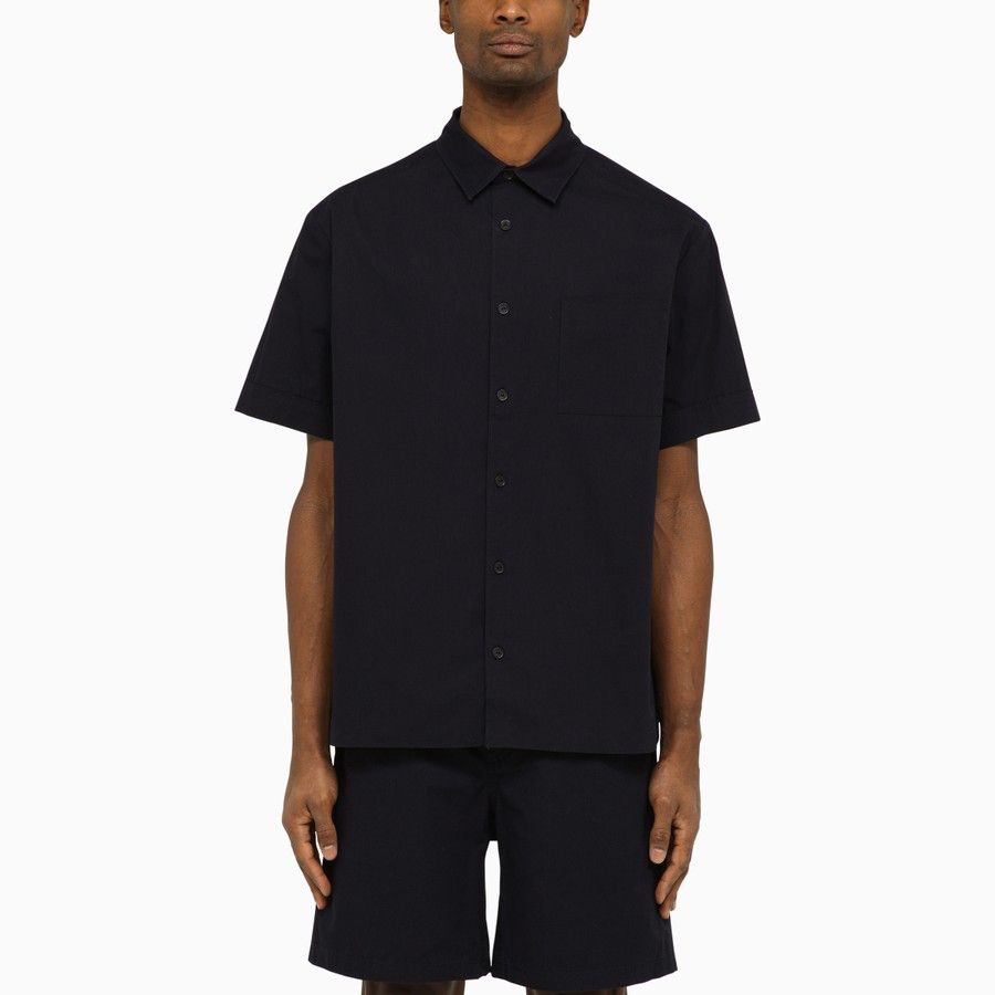image of A P C O1D2Blof0124 Shirt In Blue, Men's (Size Small)