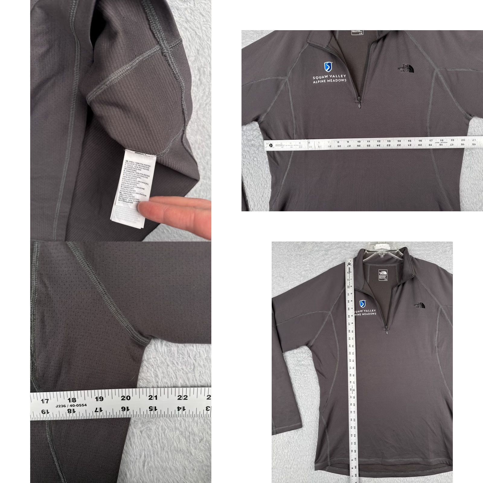 The North Face The North Face Sweater Men Large Gray Lightweight Flashdry 1/4 Zip Polyester Size US L / EU 52-54 / 3 - 8 Thumbnail
