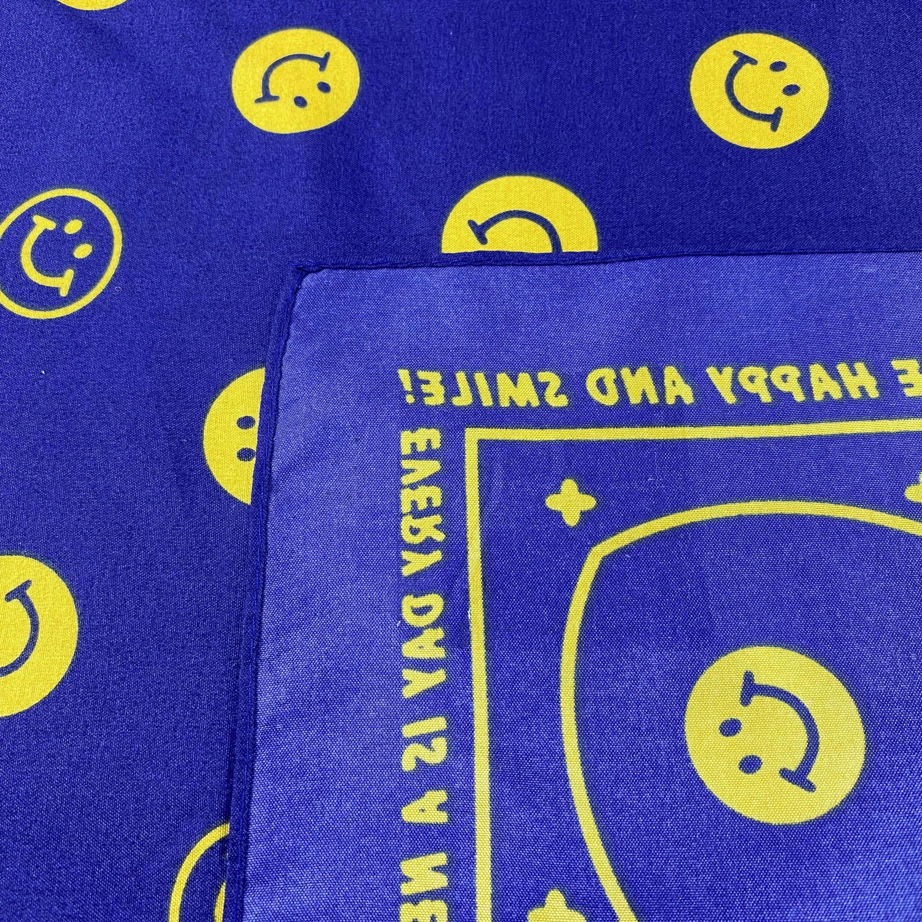Japanese Brand Smile Face Monogram Handkerchief /Bandana /Neckerchief-B1392 Size ONE SIZE - 6 Thumbnail