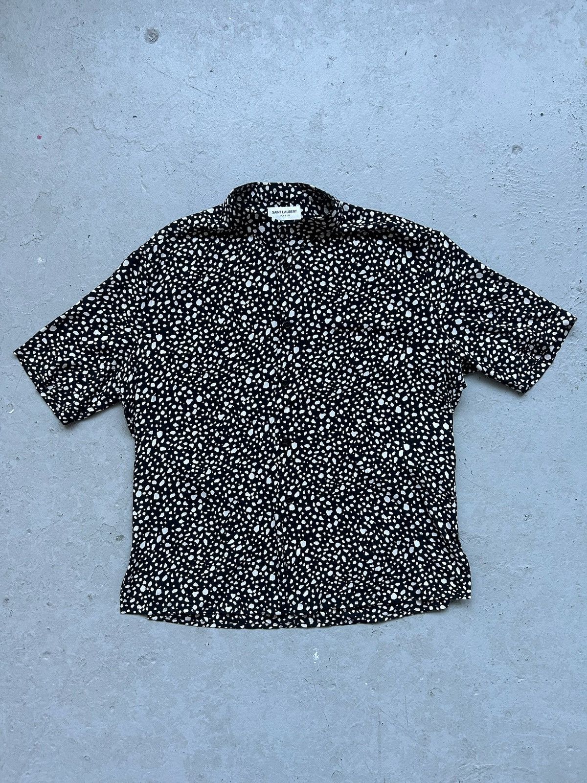 Saint Laurent Paris Saint Laurent Speckle Print Button Up Size US L / EU 52-54 / 3 - 1 Thumbnail