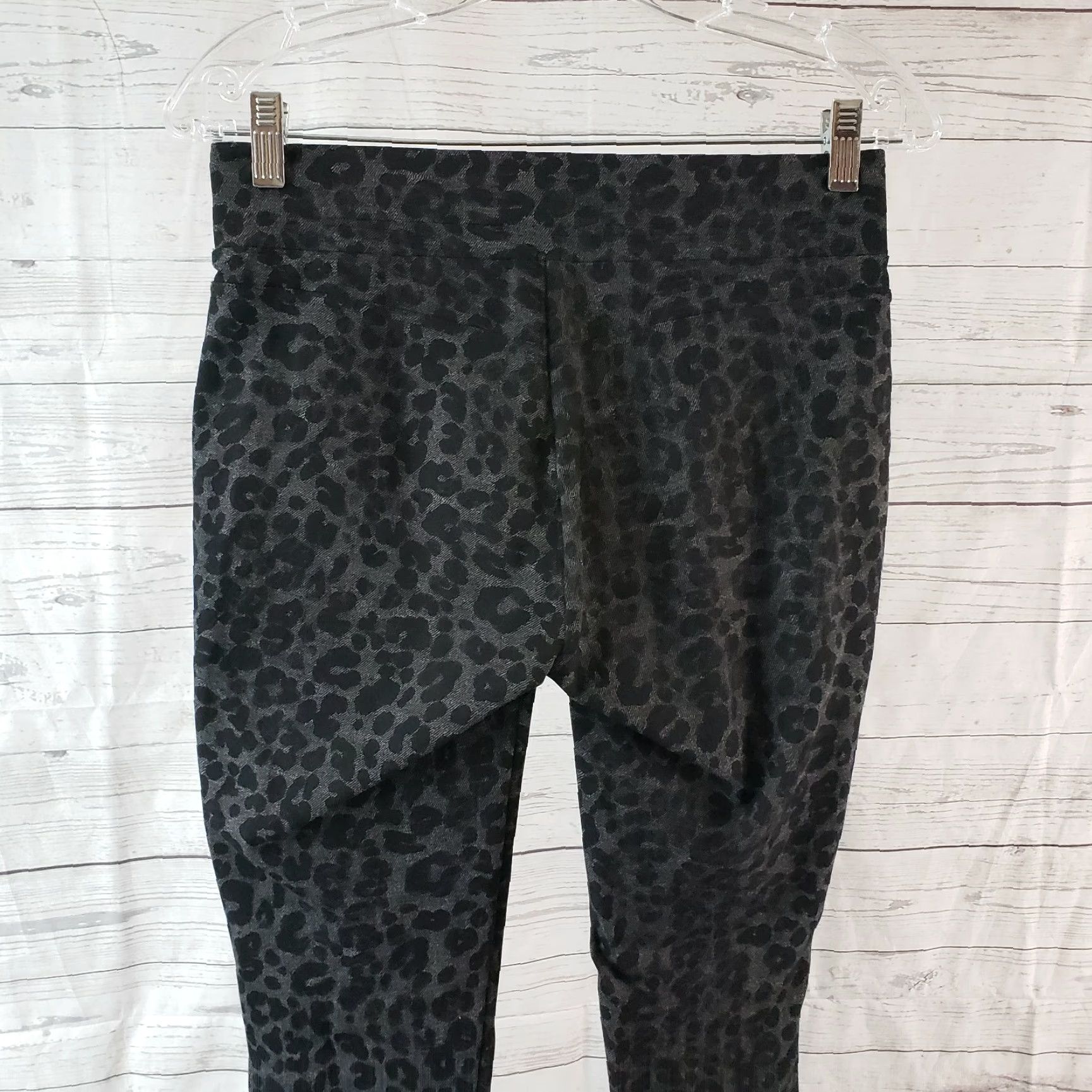 Loft LOFT Ann Taylor Womens Ponte Knit Leggings Sz Small Black Gray Animal Print Leggings Size 28" / US 6 / IT 42 - 4 Thumbnail