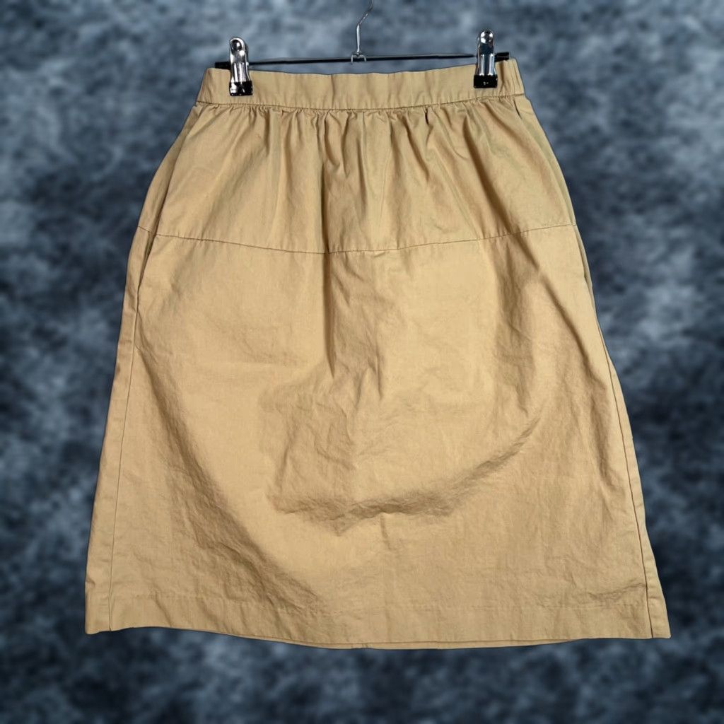 Gap VINTAGE Gap Skirt Women's XS Tan A-Line 100% Cotton Knee Length Pull On Size 26" / US 2 / IT 38 - 1 Thumbnail