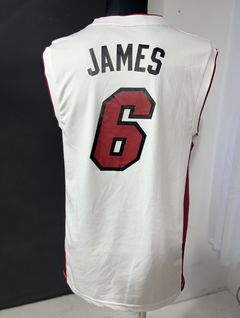 Adidas 2013 Miami Heat LeBron James #6 Jersey NBA SEWN White Hot