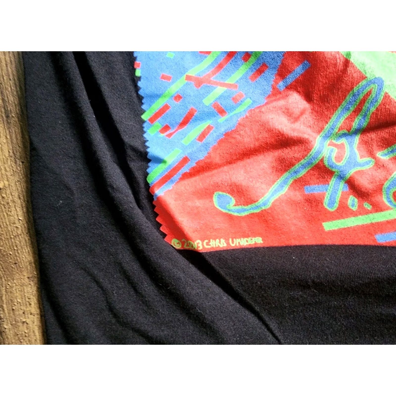 Vintage Bayside Mens T-Shirt 2XL Black Abraham Lincoln Graffiti Pop Art USA USA Patriotic Heavyweight Crew Neck Short Sleeve Made In USA Mens Size US XXL / EU 58 / 5 - 4 Thumbnail