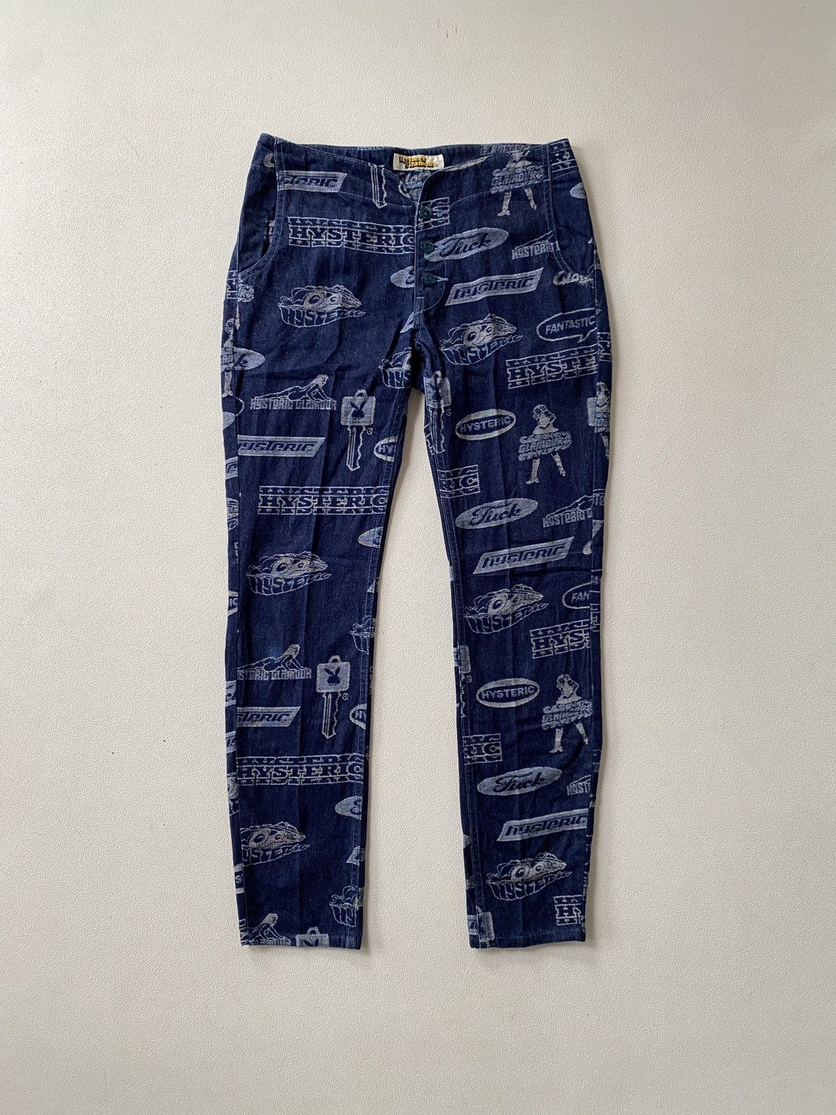 If Six Was Nine Hysteric glamour vixen girl logos denim pants Size 30" / US 8 / IT 44 - 1 Thumbnail