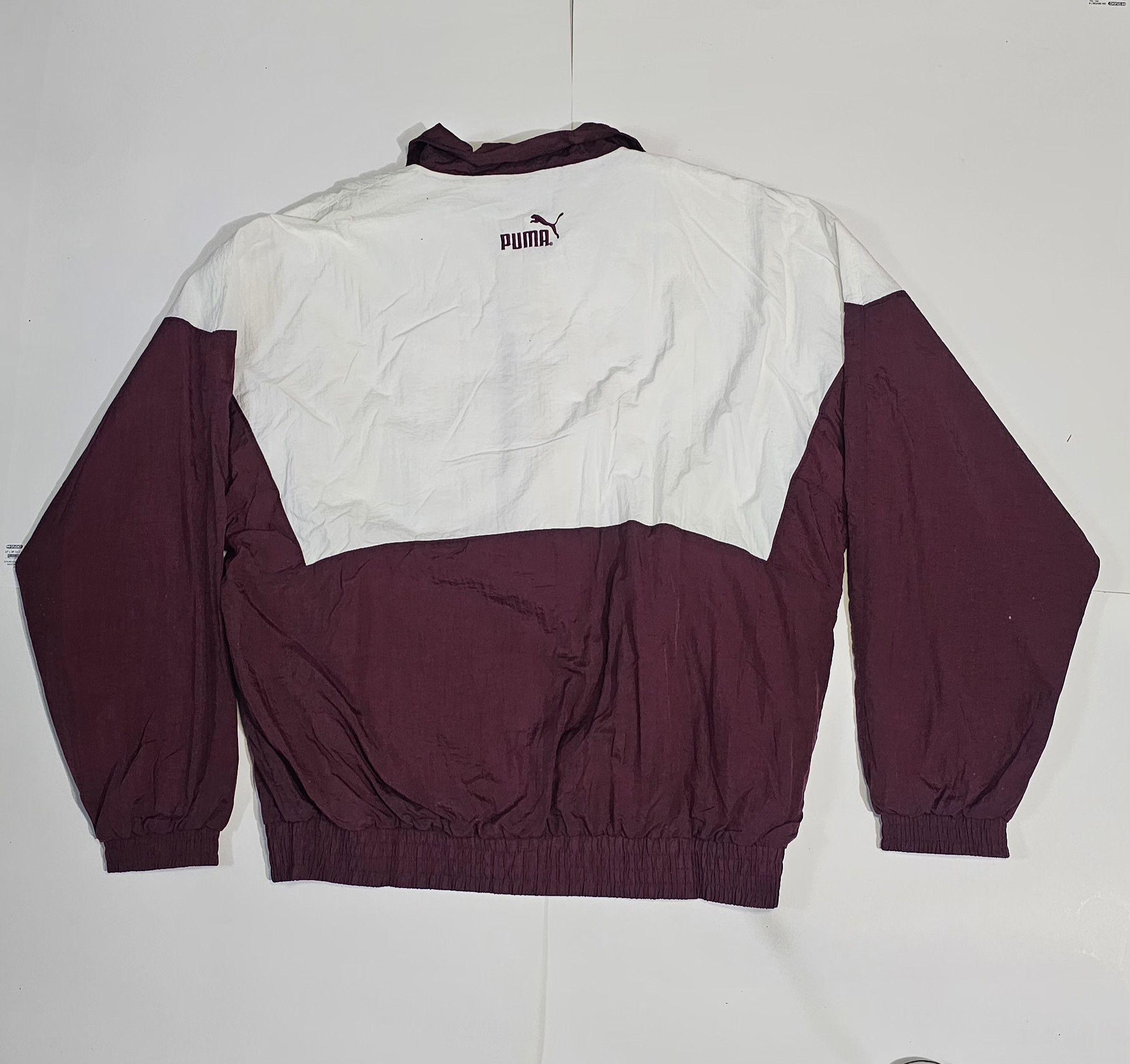 Puma Vintage Puma Windbreaker Jacket Burgundy/White Size US L / EU 52-54 / 3 - 2 Thumbnail
