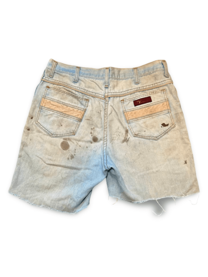 Vintage 80s Vintage Distressed Faded Cut Shorts Size US 30 / EU 46 - 1 Thumbnail