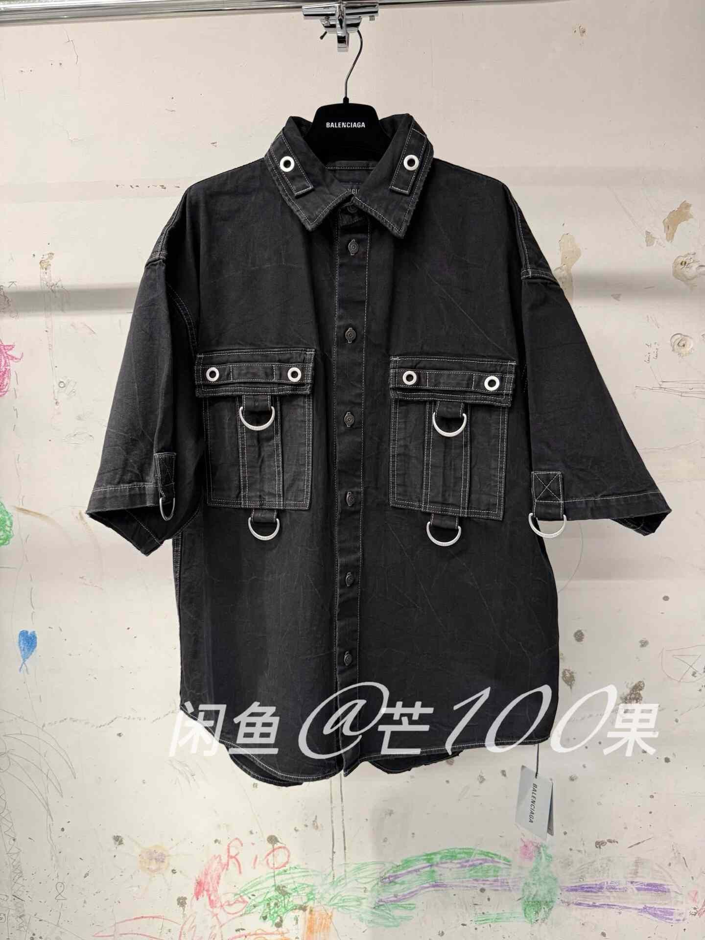 Balenciaga Balenciaga 26 D-Ring Short-Sleeve Utility Shirt Size US M / EU 48-50 / 2 - 1 Thumbnail