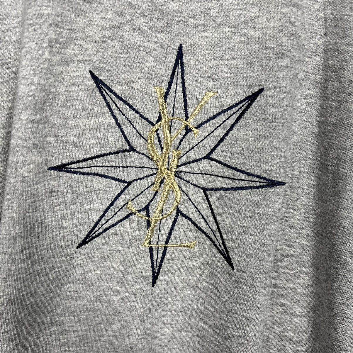 Yves Saint Laurent 90's YSL Embroidered Logo Crewneck Sweatshirt #4168-C191 Size US L / EU 52-54 / 3 - 3 Thumbnail