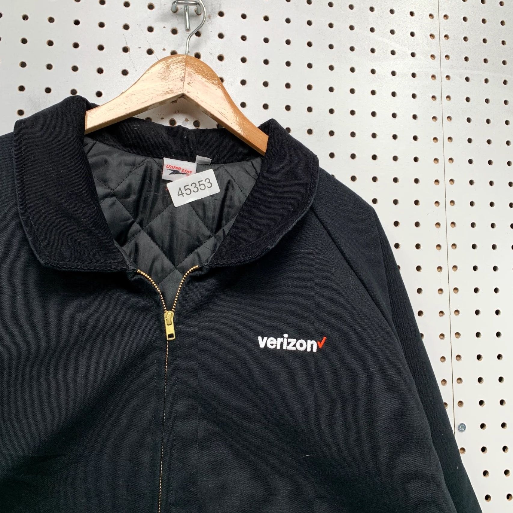 Vintage VINTAGE Union Line Canvas Jacket 3XL Tall Black Verizon Bomber Detroit Workwear Made USA Jacket Mens Size US XXL / EU 58 / 5 - 7 Thumbnail