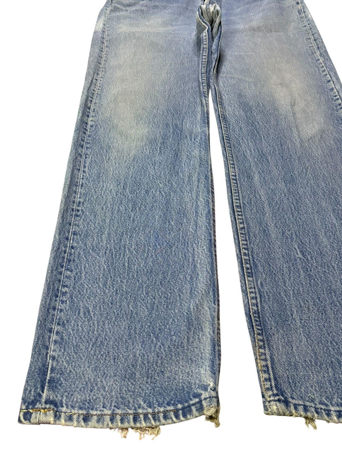 LVC × Levi's × Levi's Vintage Clothing Vintage 90s Levis Button S Mud Wash Distressed Rip Jeans Size US 33 - 6 Thumbnail