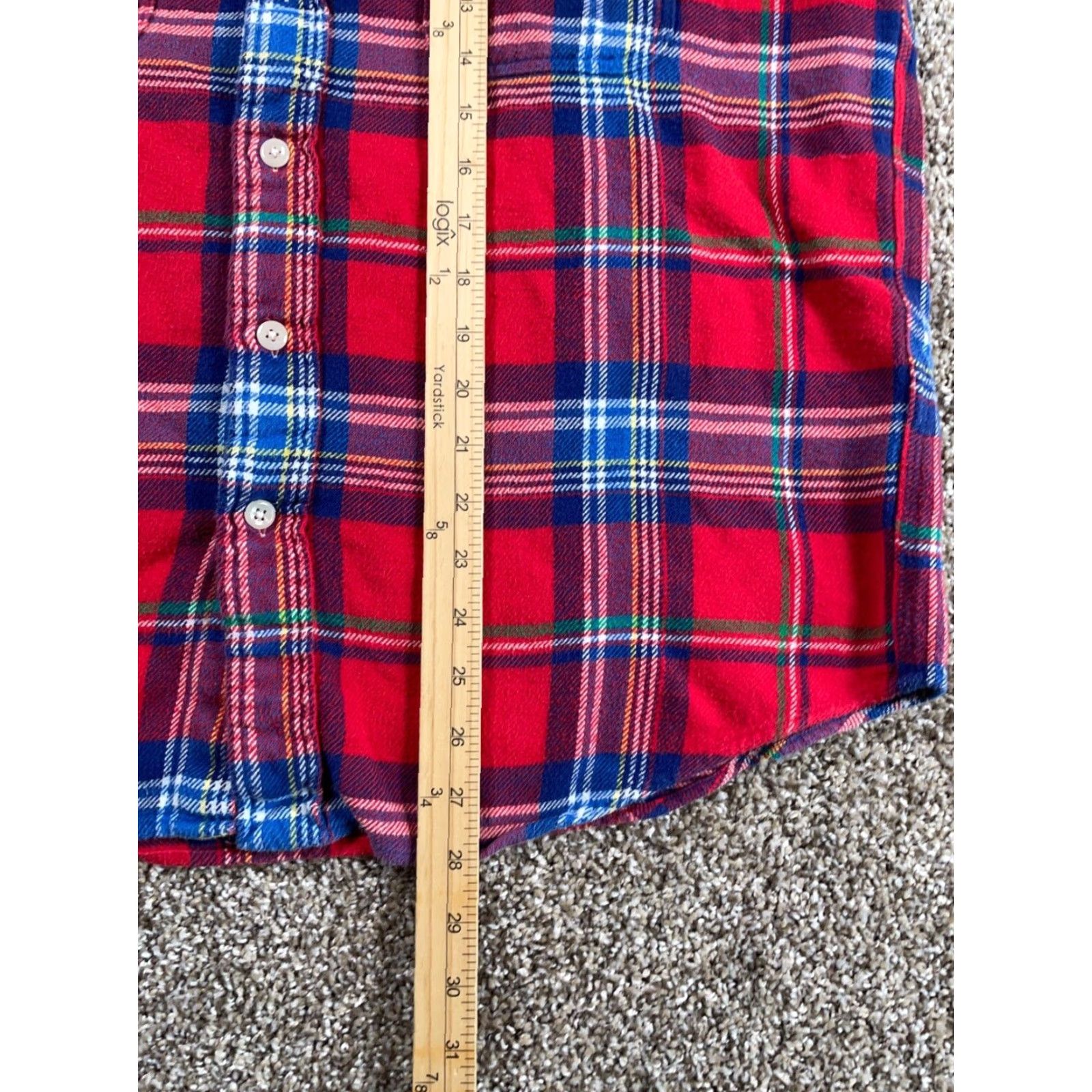 Polo Ralph Lauren VINTAGE Polo Ralph Lauren Flannel Shirt Men Large Red Blue Plaid 90s Grunge Heavyweight Size US L / EU 52-54 / 3 - 7 Thumbnail