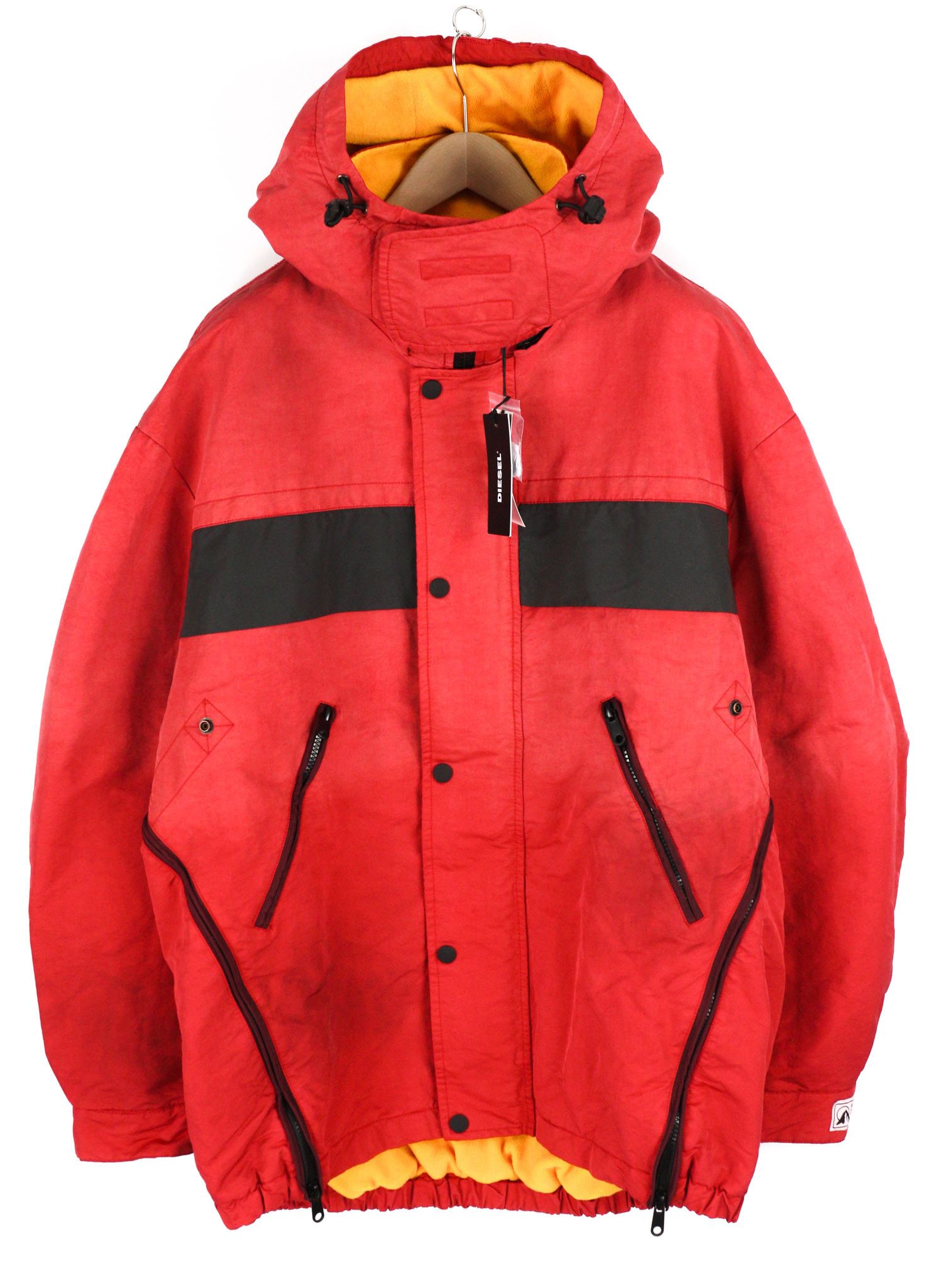 Diesel W-TRODD XL Oversized Fleece Lined Hooded Zip Jacket 40059 Size US XL / EU 56 / 4 - 1 Thumbnail