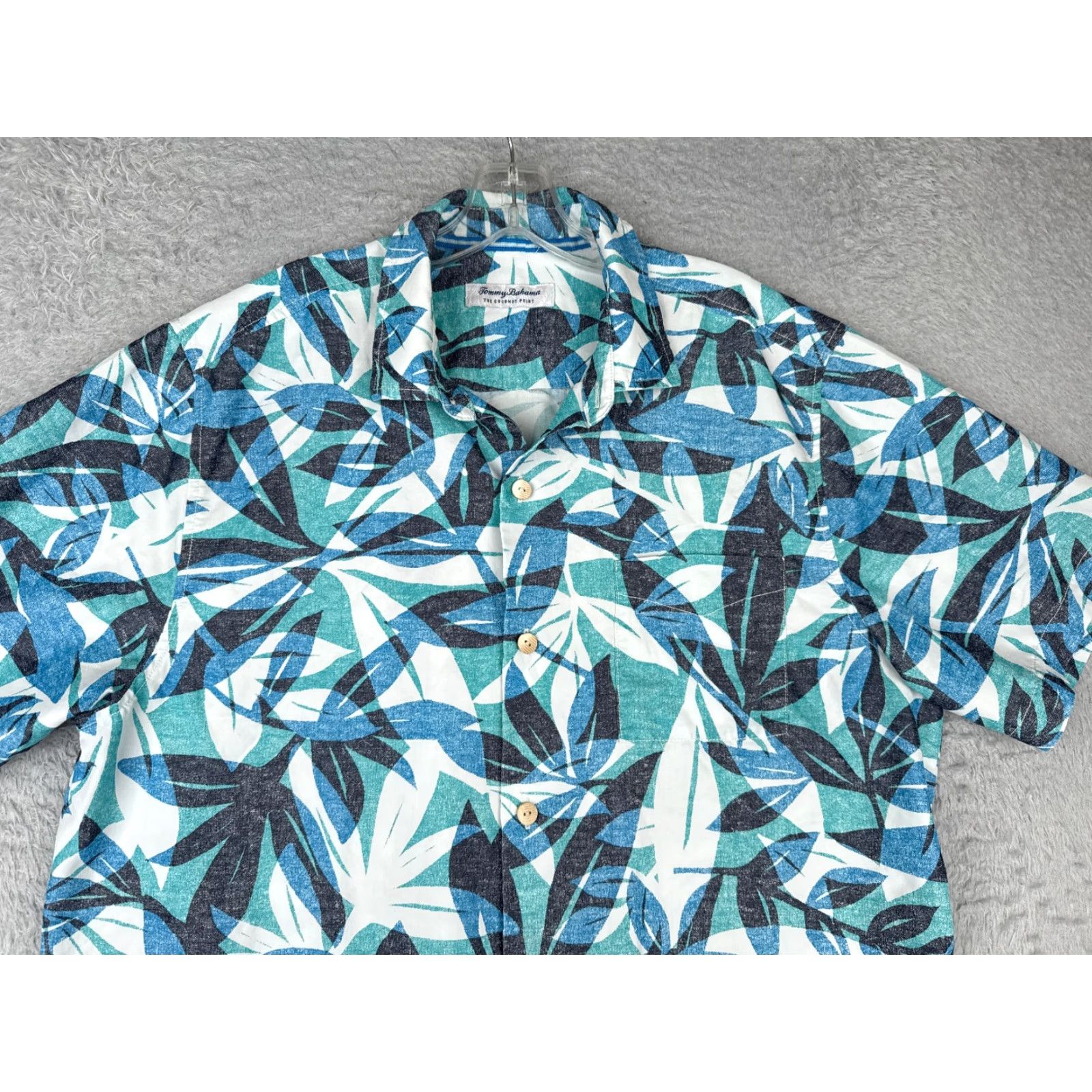 Tommy Bahama Tommy Bahama Shirt Men Large Blue Green White Floral Leaf The Coconut Point Size US L / EU 52-54 / 3 - 4 Thumbnail