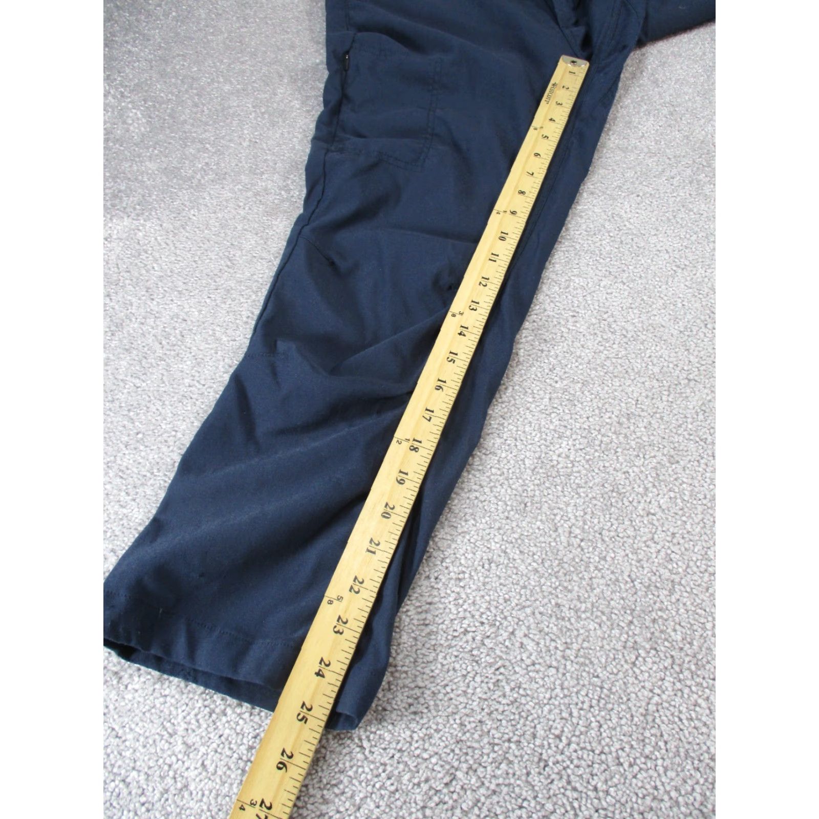 Prana prAna Pants Womens 34" Waist Navy Blue Nylon Hiking Capri Crop Pilling Size 24" / US 00 / IT 34 - 6 Thumbnail