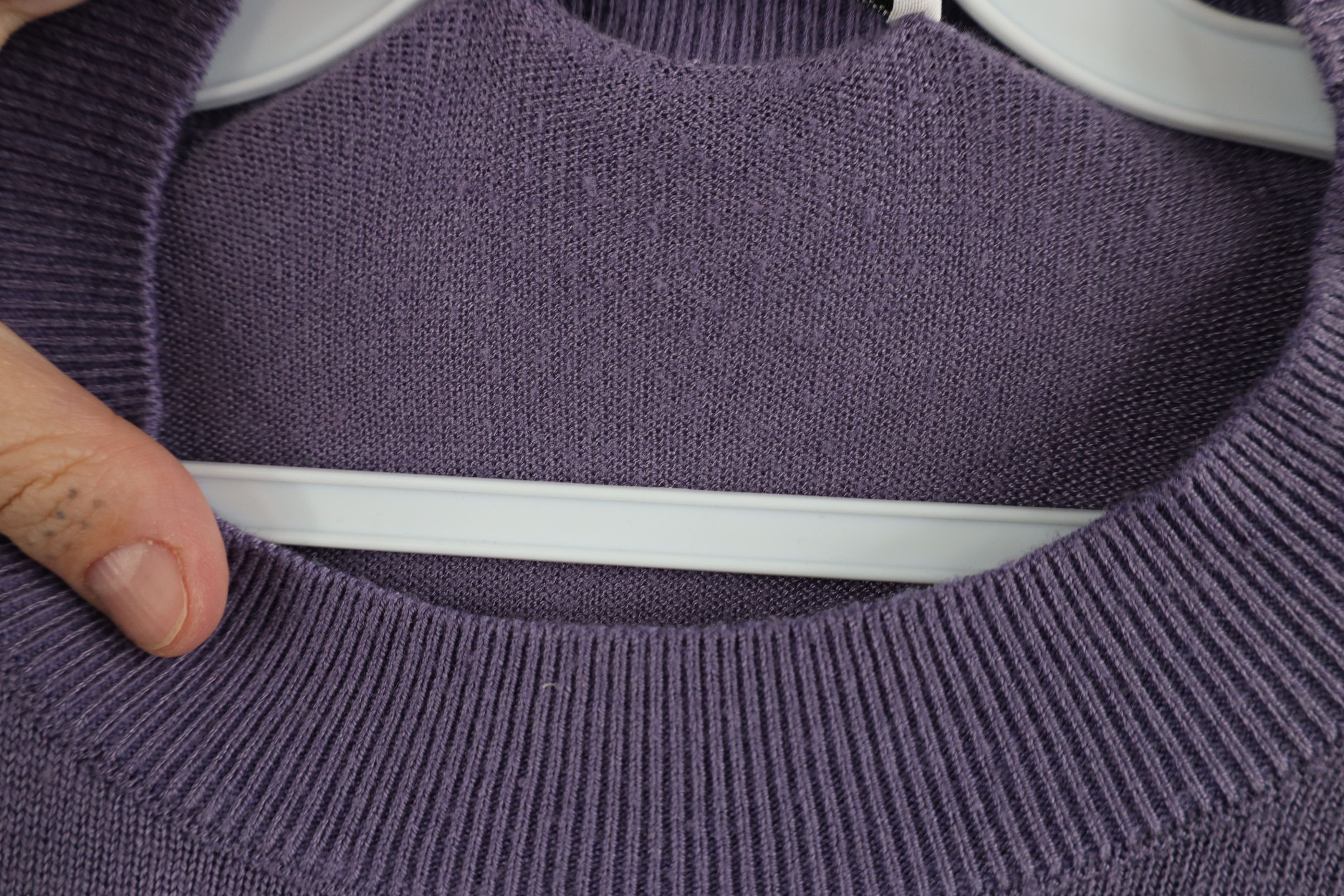 Magaschoni × Vintage Magaschoni Blank Lightweight Cropped Knit Sweater Purple Size M / US 6-8 / IT 42-44 - 8 Thumbnail