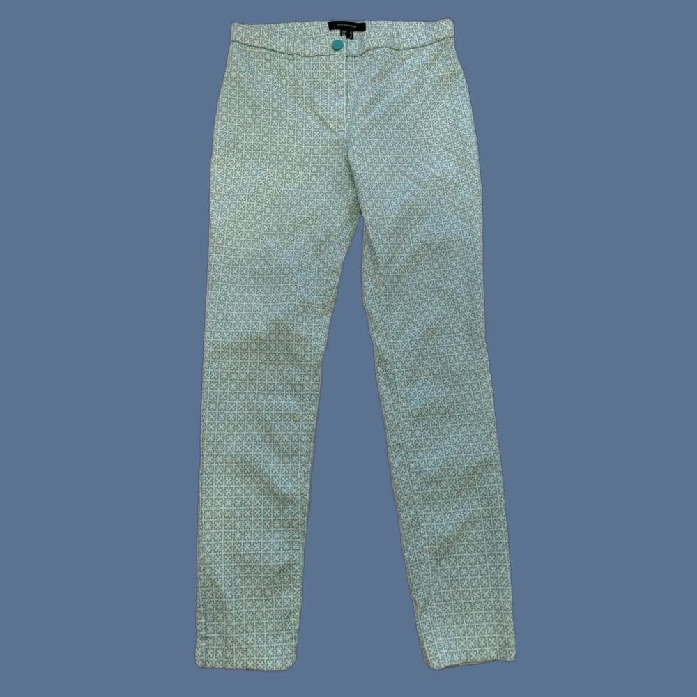 Vintage Atmosphere 6 Women's Pants Skinny Inseam 28" Green Print Lightweight 75% viscose 22% polyamide 3% elastane Slim fit Womens Size 28" / US 6 / IT 42 - 1 Thumbnail