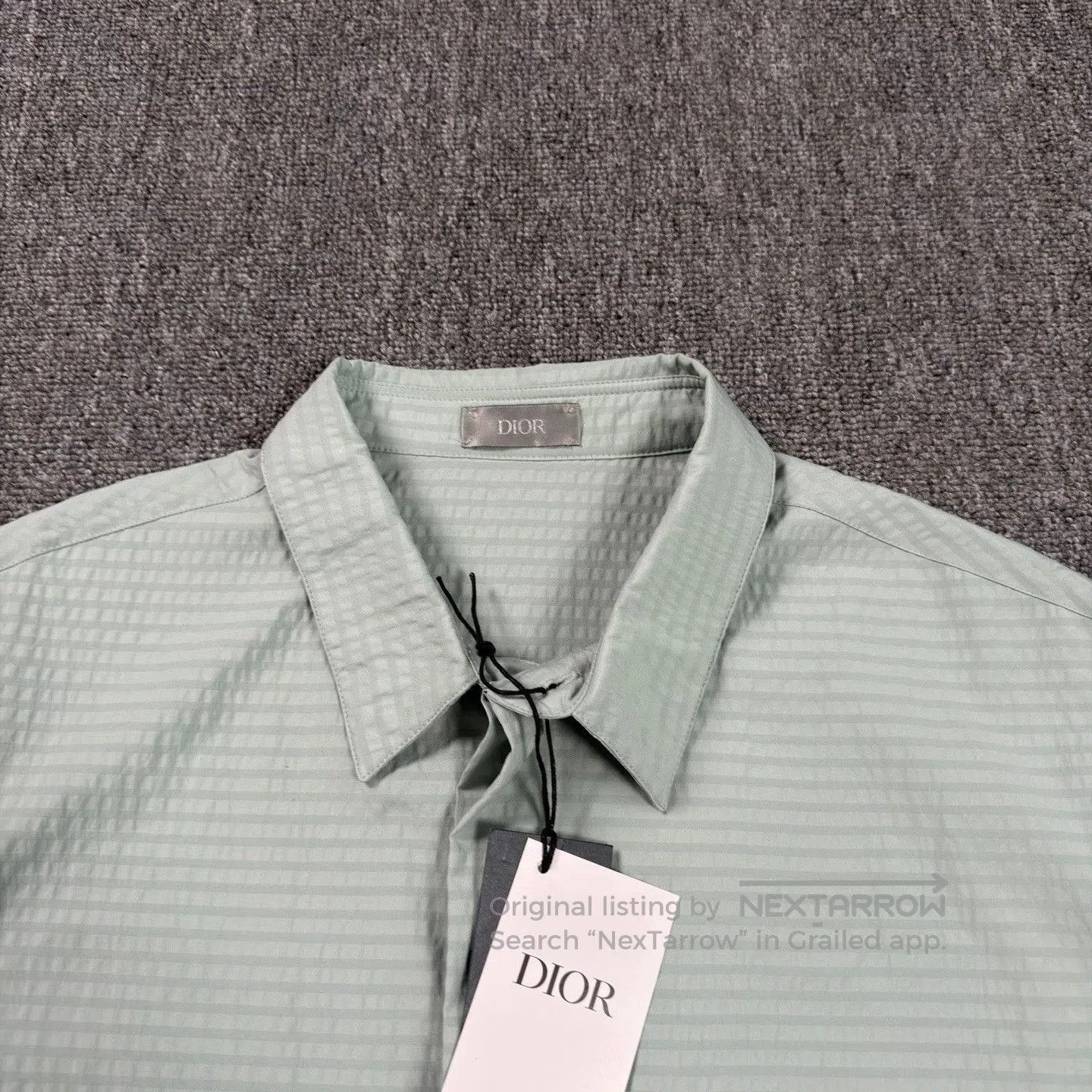Dior Dior Green Striped Short-Sleeve Shirt. Size US XS / EU 42 / 0 - 3 Thumbnail