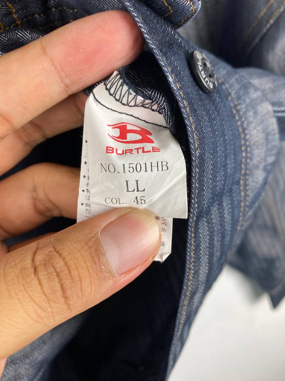 Japanese Brand burtle herringbone indigo worker jacket nice design Size US L / EU 52-54 / 3 - 7 Thumbnail