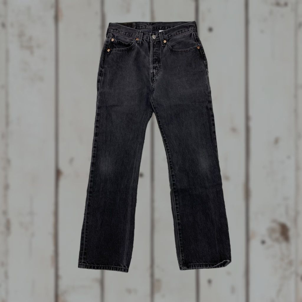 Levi's VINTAGE Levi’s 501 XX Jeans Mens 26x30 31x32 Black Denim Straight Leg Button Fly 90s Grunge USA Mens Size US 26 / EU 42 - 1 Thumbnail