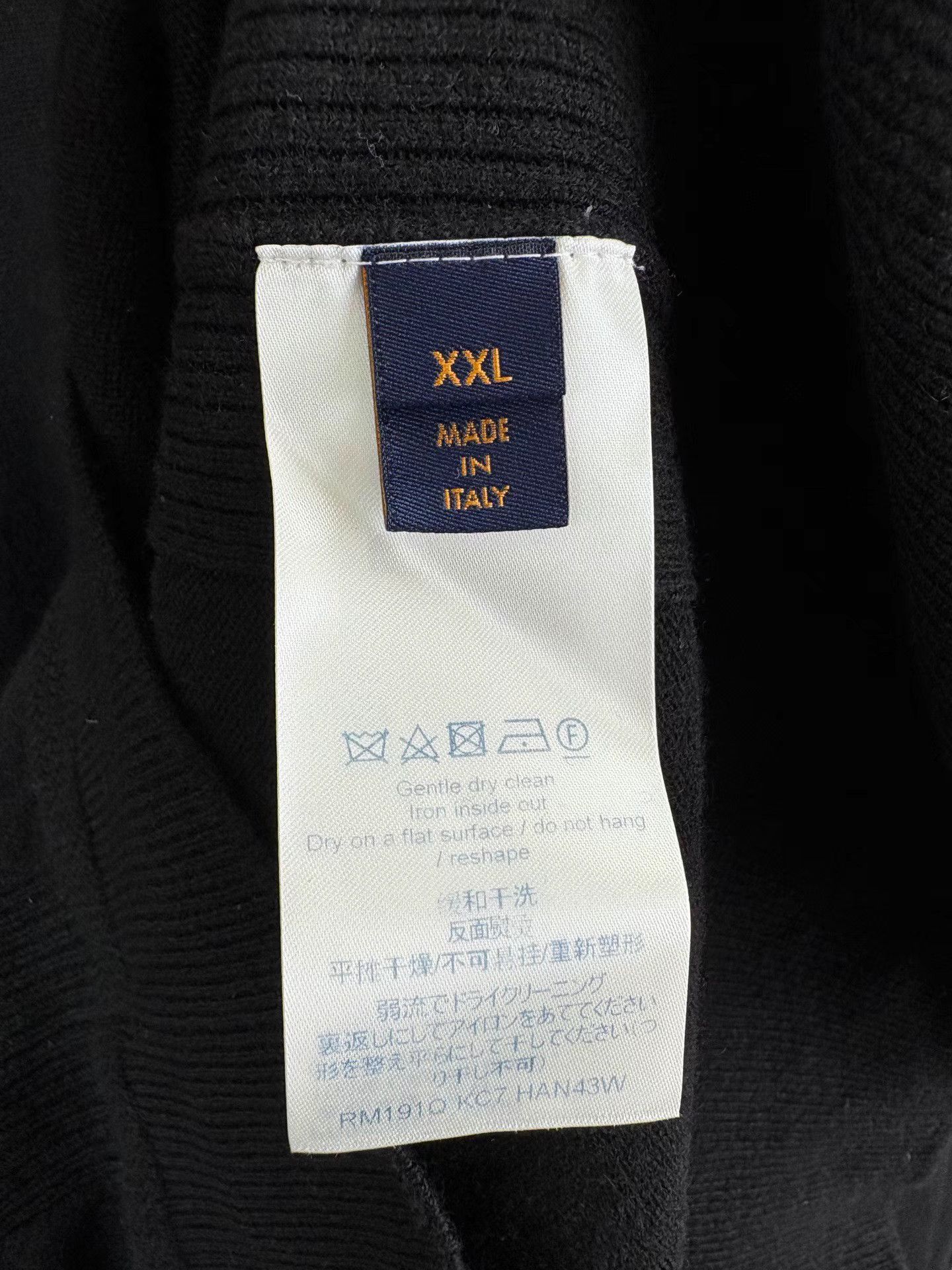 Louis Vuitton LV Black Wool Knit Sweater K1 Size US XXL / EU 58 / 5 - 4 Thumbnail