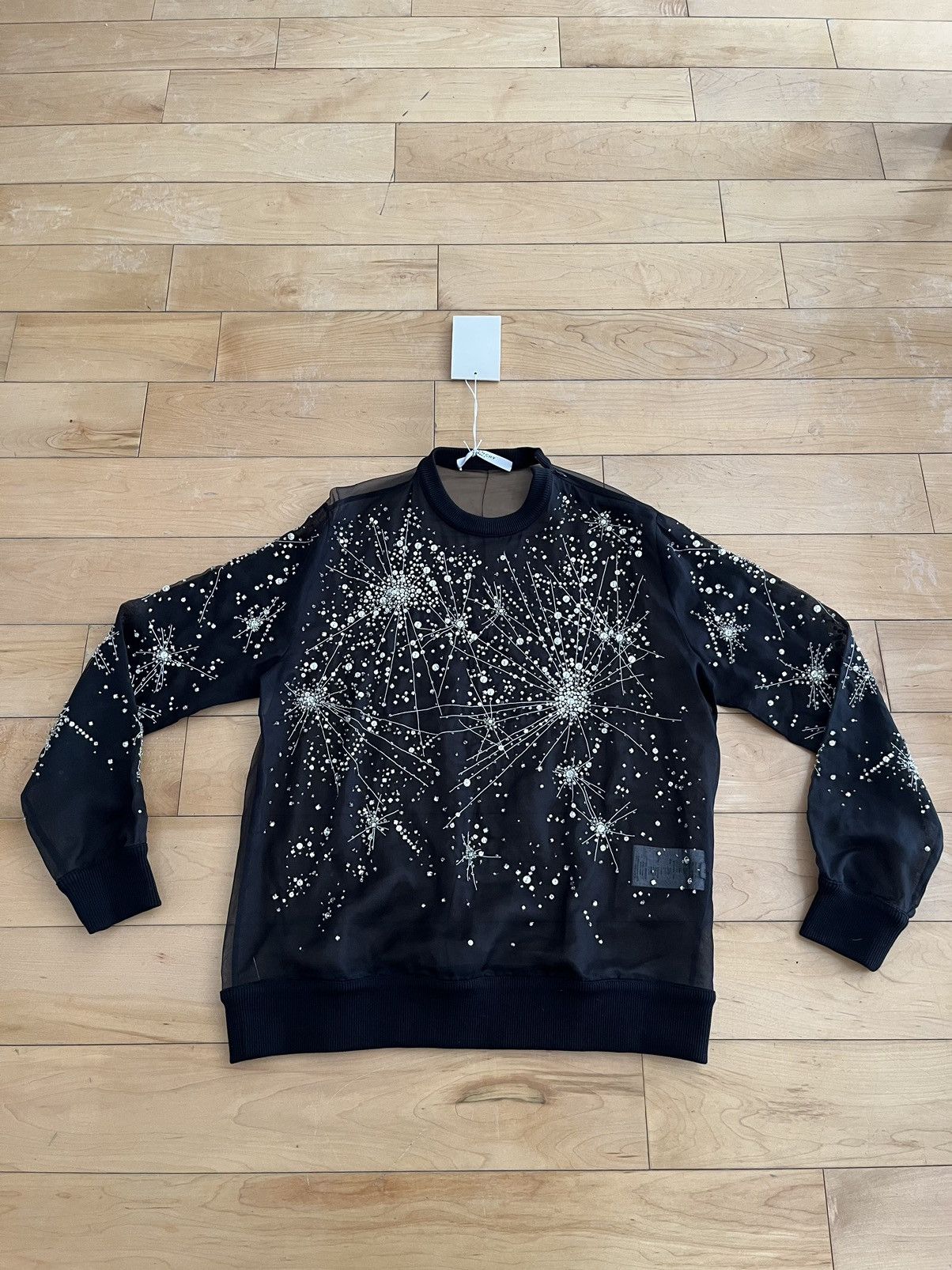 image of NWT - $5655 Fw2016 Givenchy Constelation Silk Pullover in Black, Women's (Size XS)