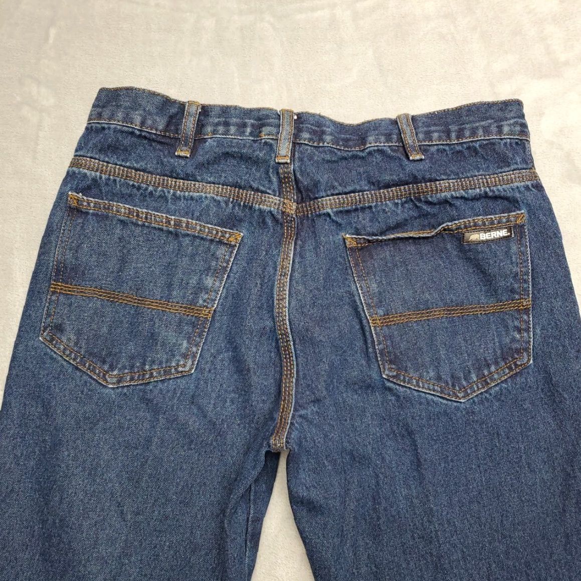 Vintage Berne Jeans Mens 34x30 Blue Denim 100% Cotton Workwear Work Casual Twill Pants Jeans Mens 34 Blue Denim 100% Cotton Workwear Twill Pants Size US 34 / EU 50 - 7 Thumbnail