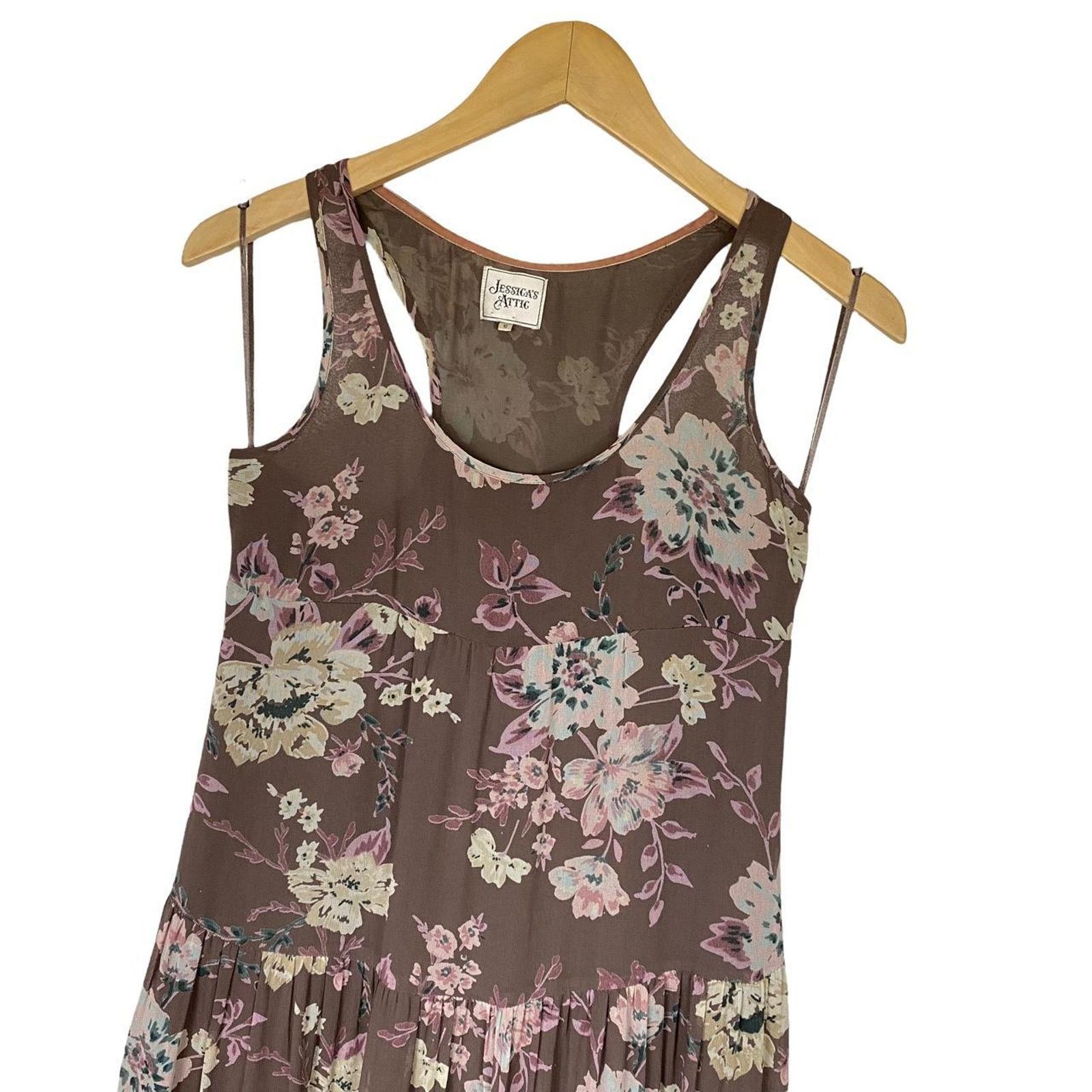 Other × Vintage Jessica’s Attic Y2K Vintage Floral Sleeveless Maxi Dress Size XS / US 0-2 / IT 36-38 - 2 Thumbnail