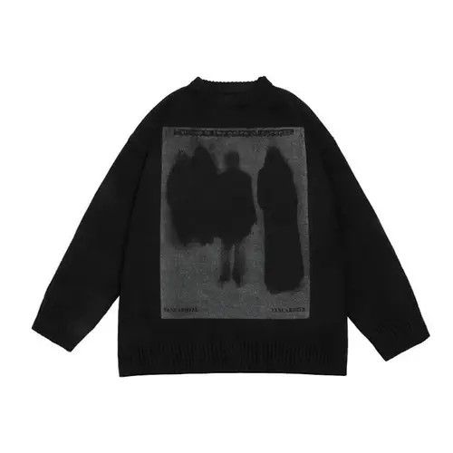 Aran Isles Knitwear Shadows Print Knitwear Crew Neck Gothic Punk Y2k Size US L / EU 52-54 / 3 - 1 Thumbnail