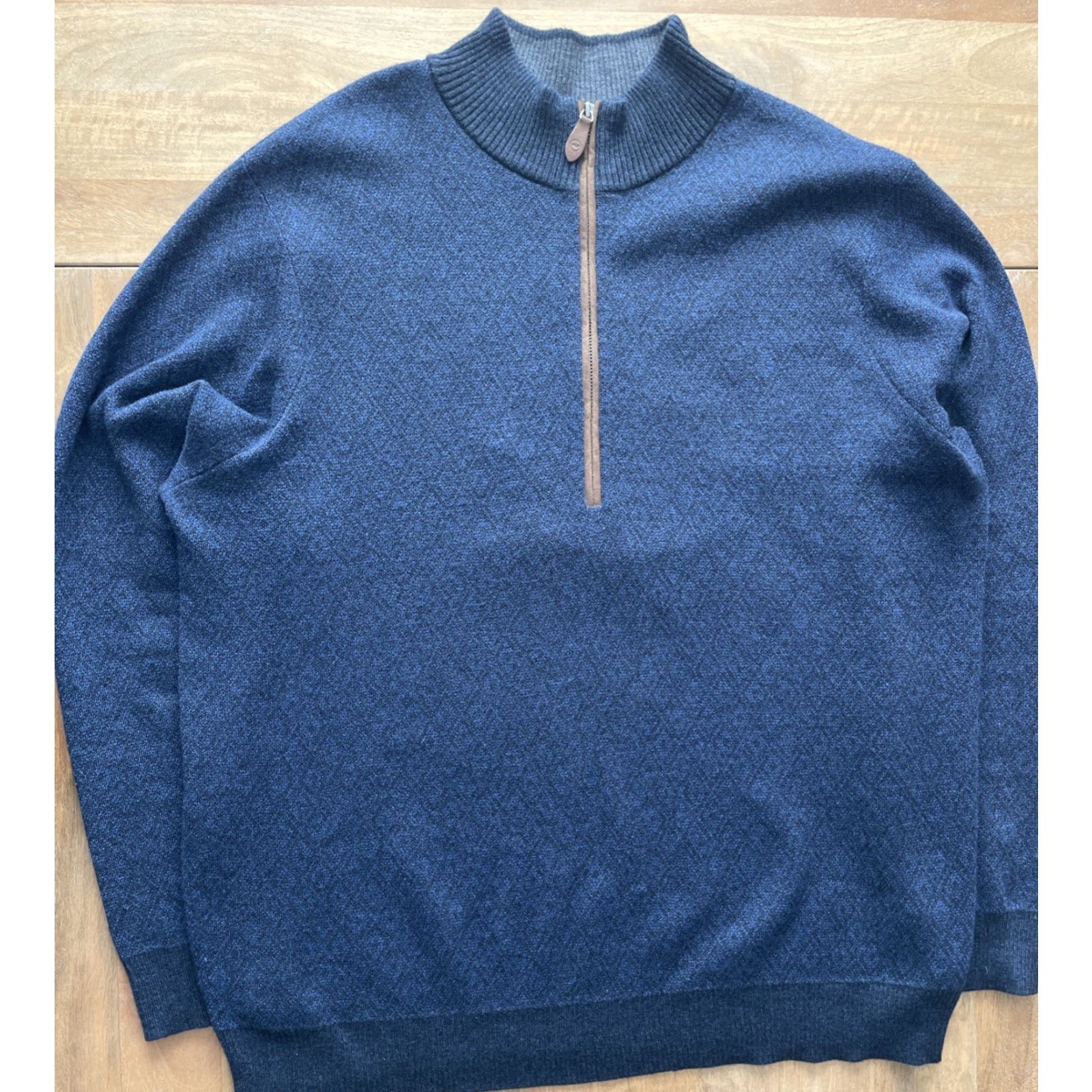 Vineyard Vines Vineyard Vines 1/4 Zip Merino Wool Pullover Mens XL Blue Sweatshirt Shirt Size US XL / EU 56 / 4 - 2 Thumbnail