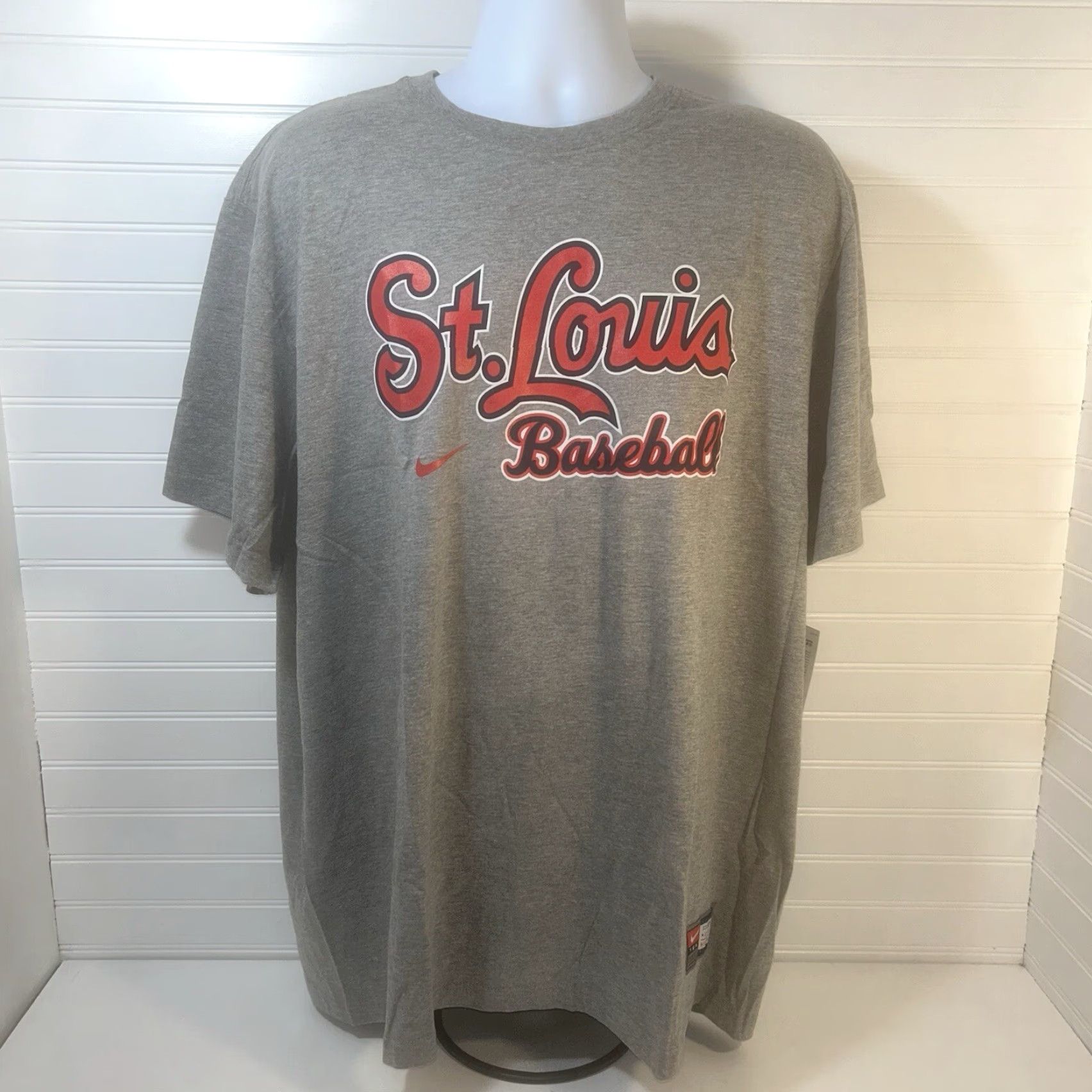 Nike VINTAGE St Louis Cardinals Baseball Nike Shirt Men 3XL Dark Heather Gray Short Sleeve Size US XXL / EU 58 / 5 - 5 Thumbnail