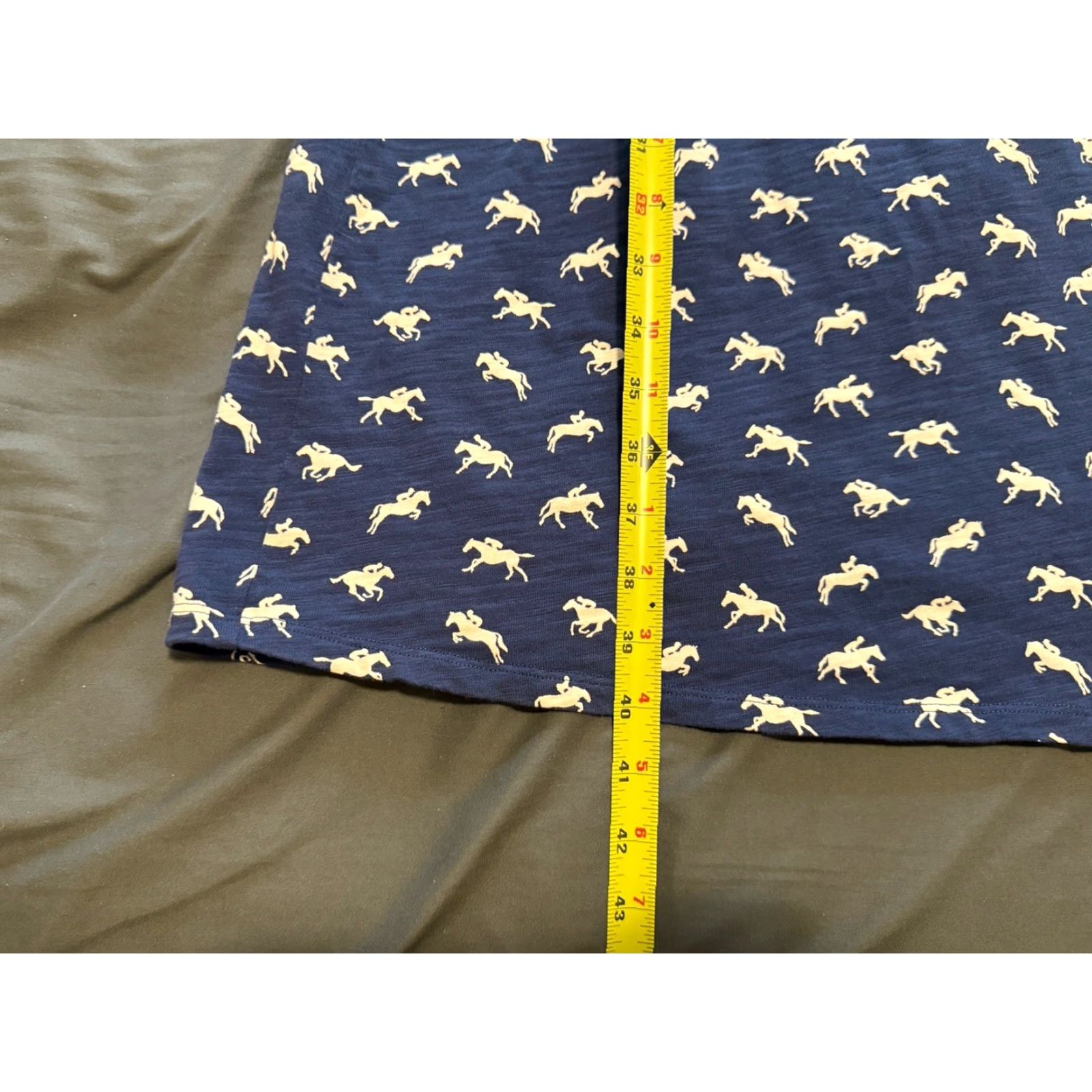 Boden Boden Phoebe Jersey Horse Printed Equestrian Dress Navy Blue 10R Womens Size L / US 10 / IT 46 - 4 Thumbnail